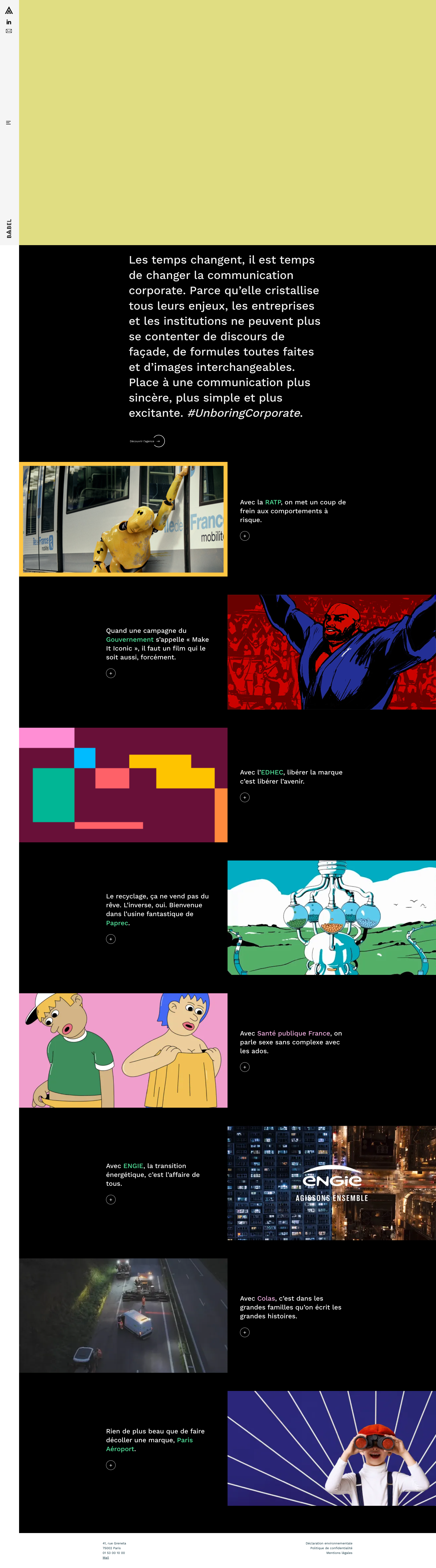 Aperçu du site