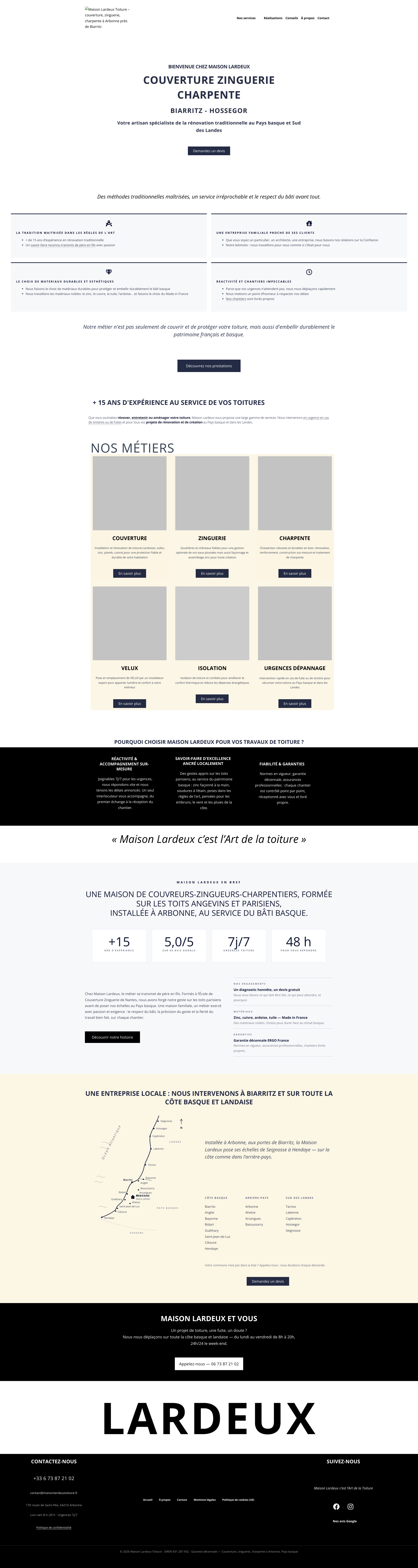 Aperçu du site