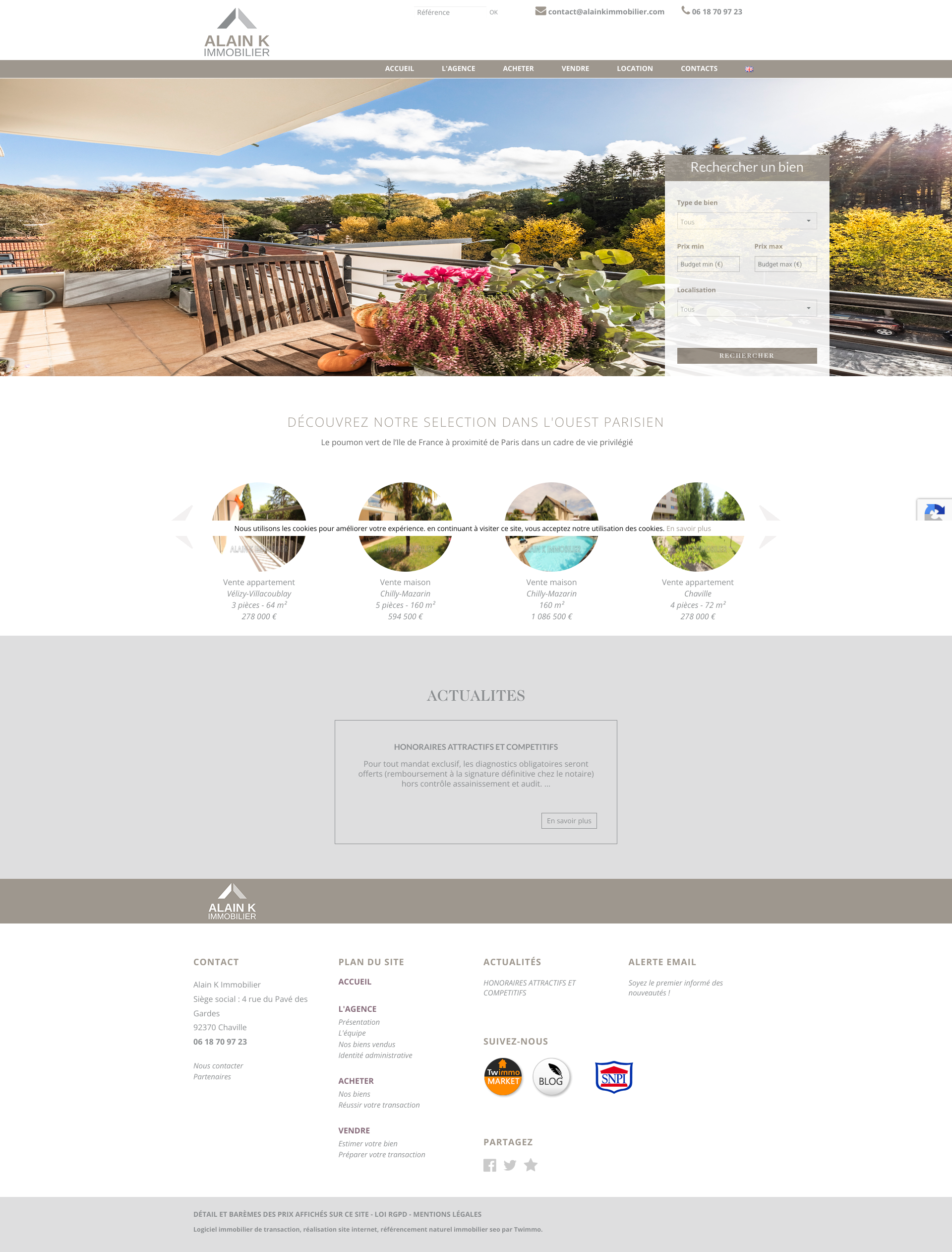 Aperçu du site