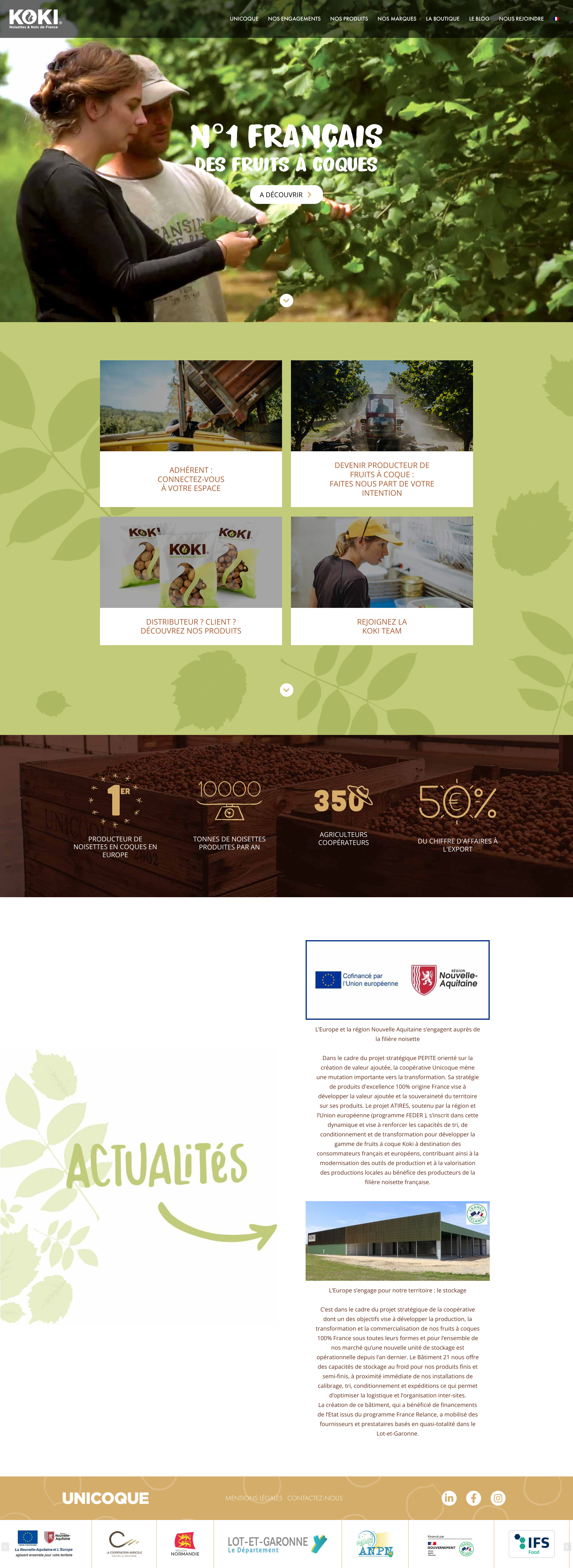 Aperçu du site