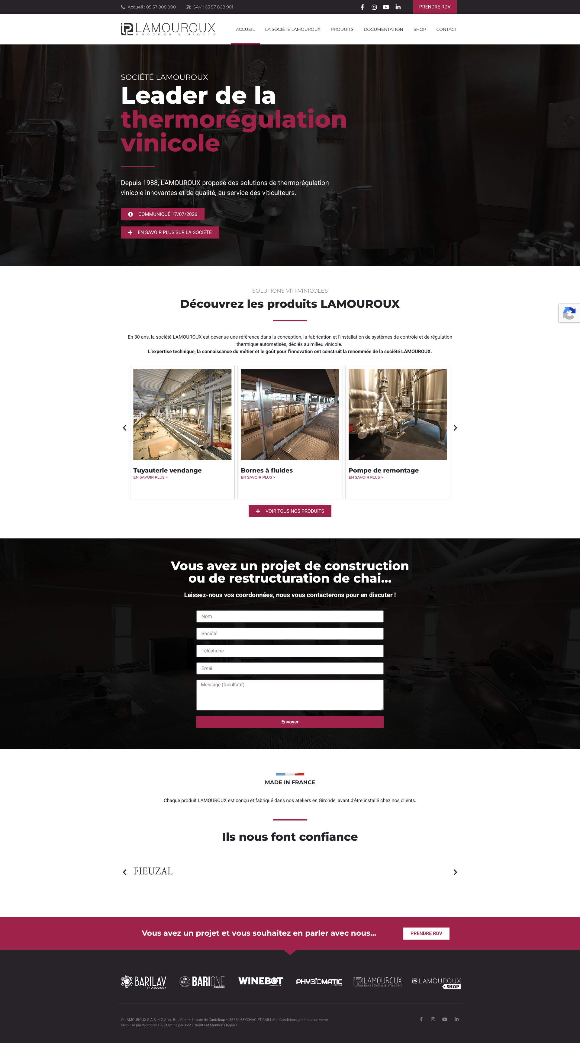 Aperçu du site
