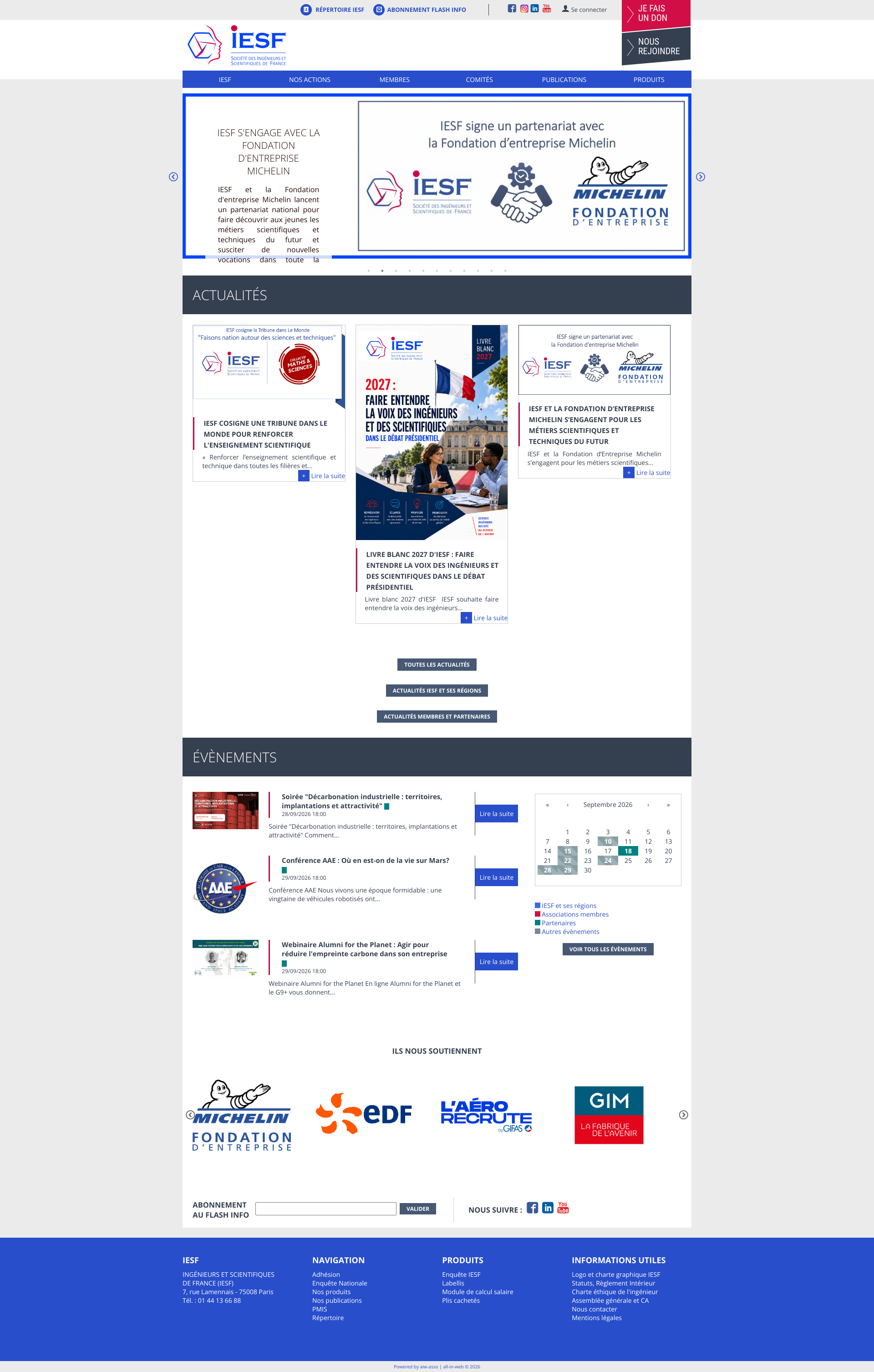 Aperçu du site