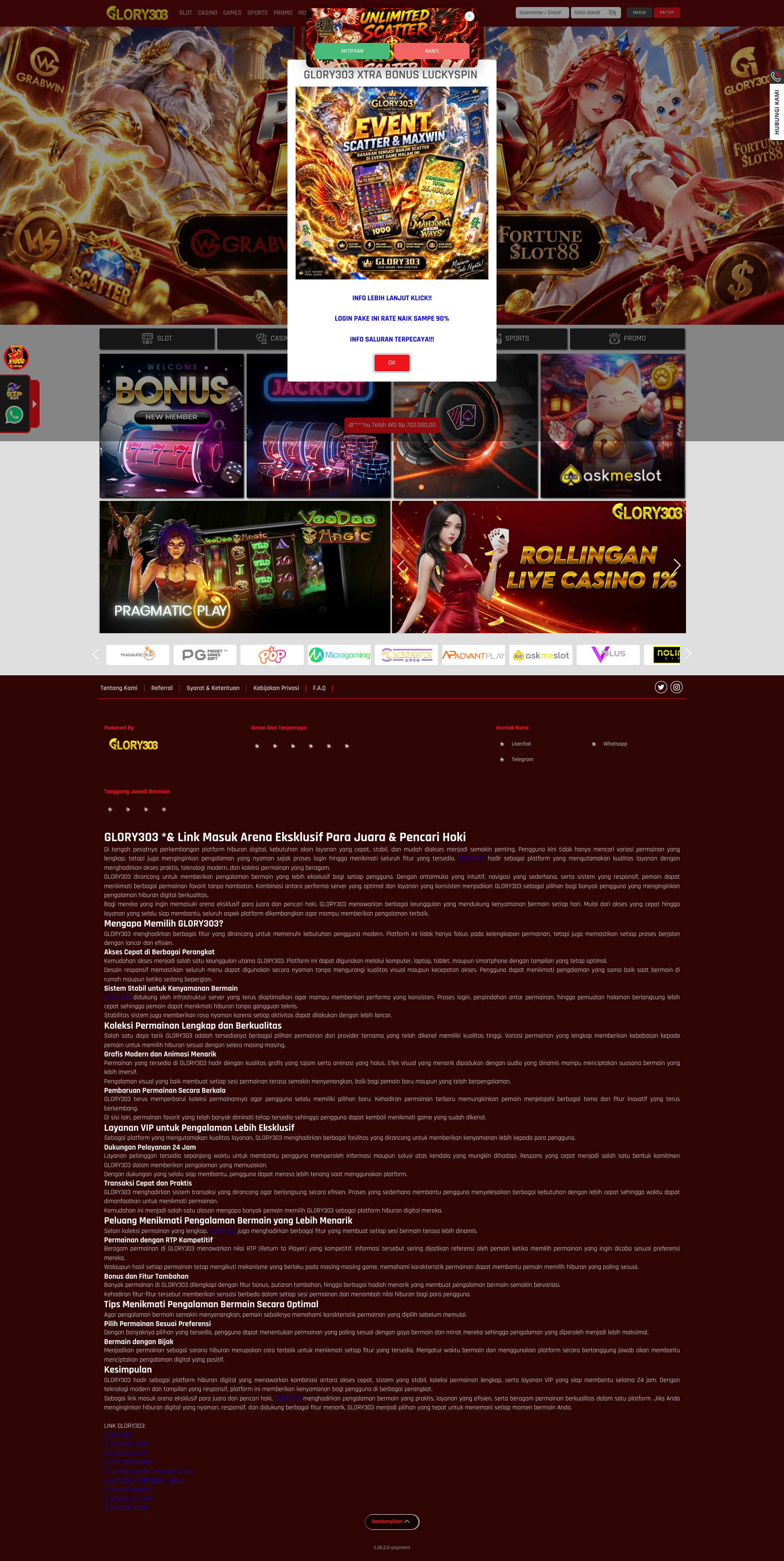 Aperçu du site