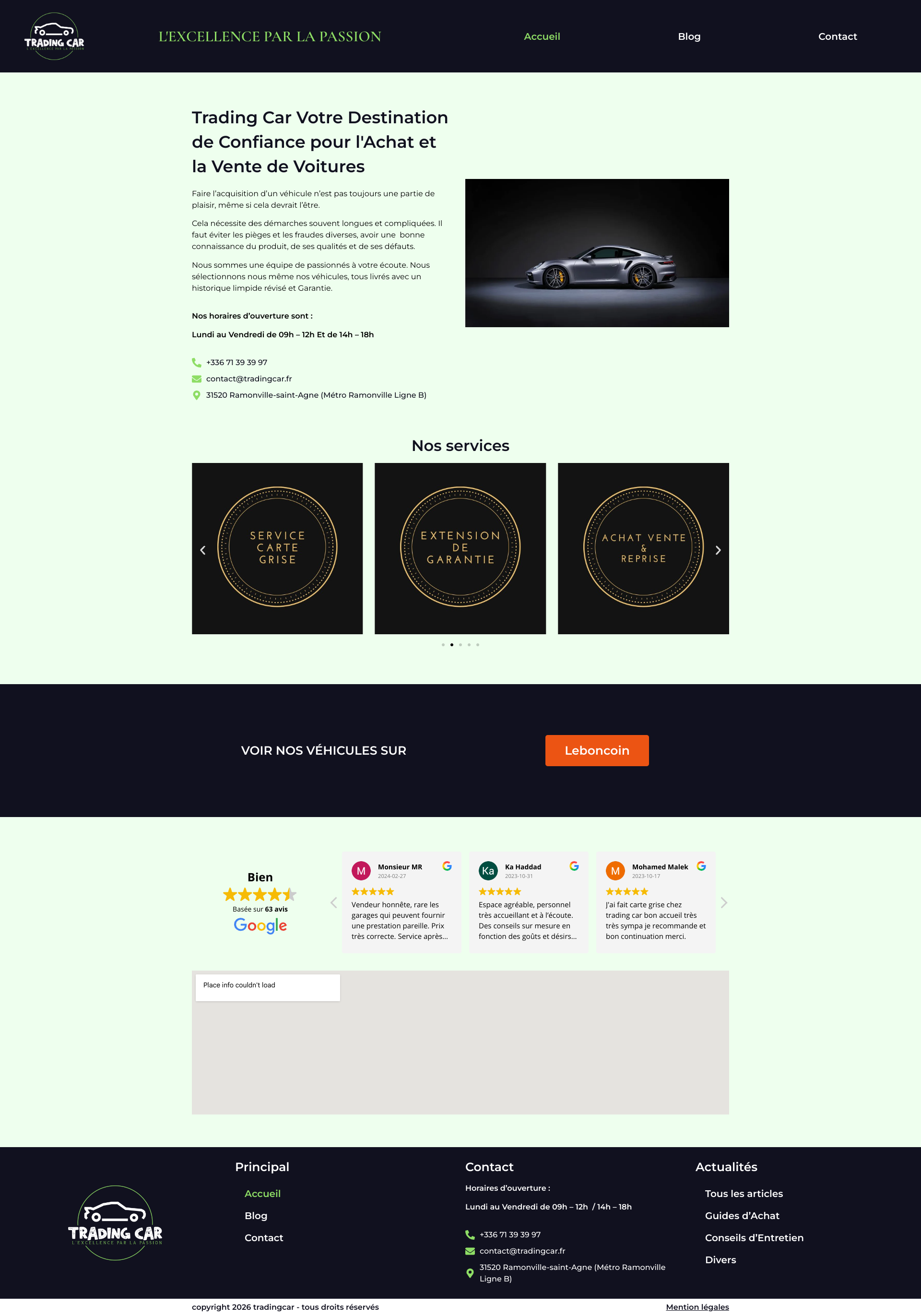 Aperçu du site
