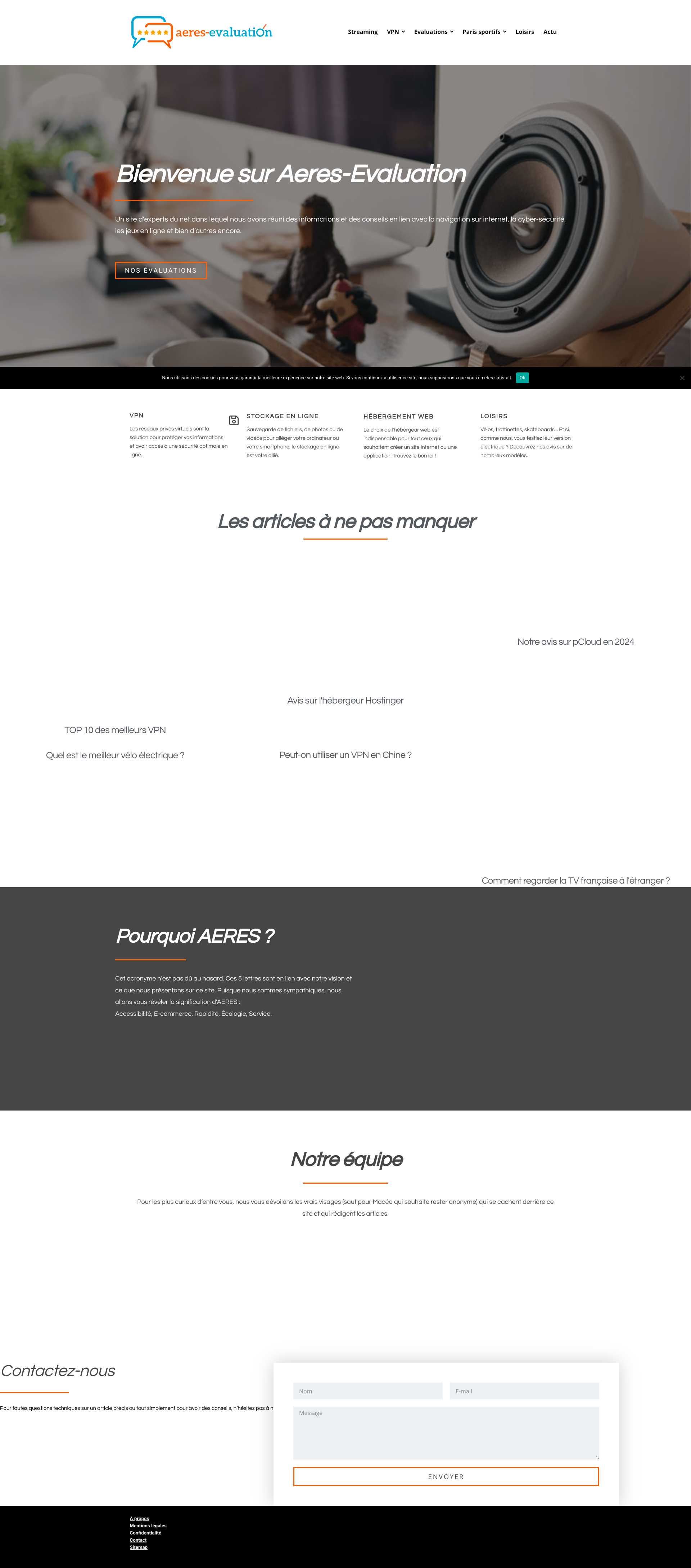Aperçu du site