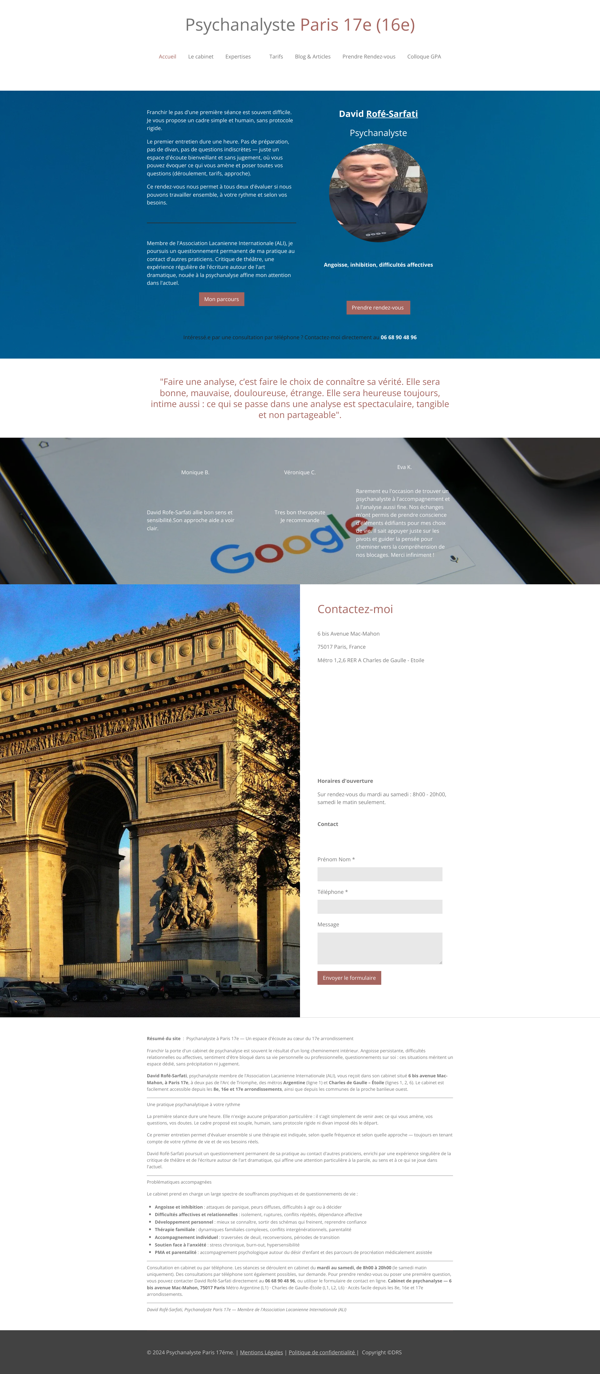 Aperçu du site