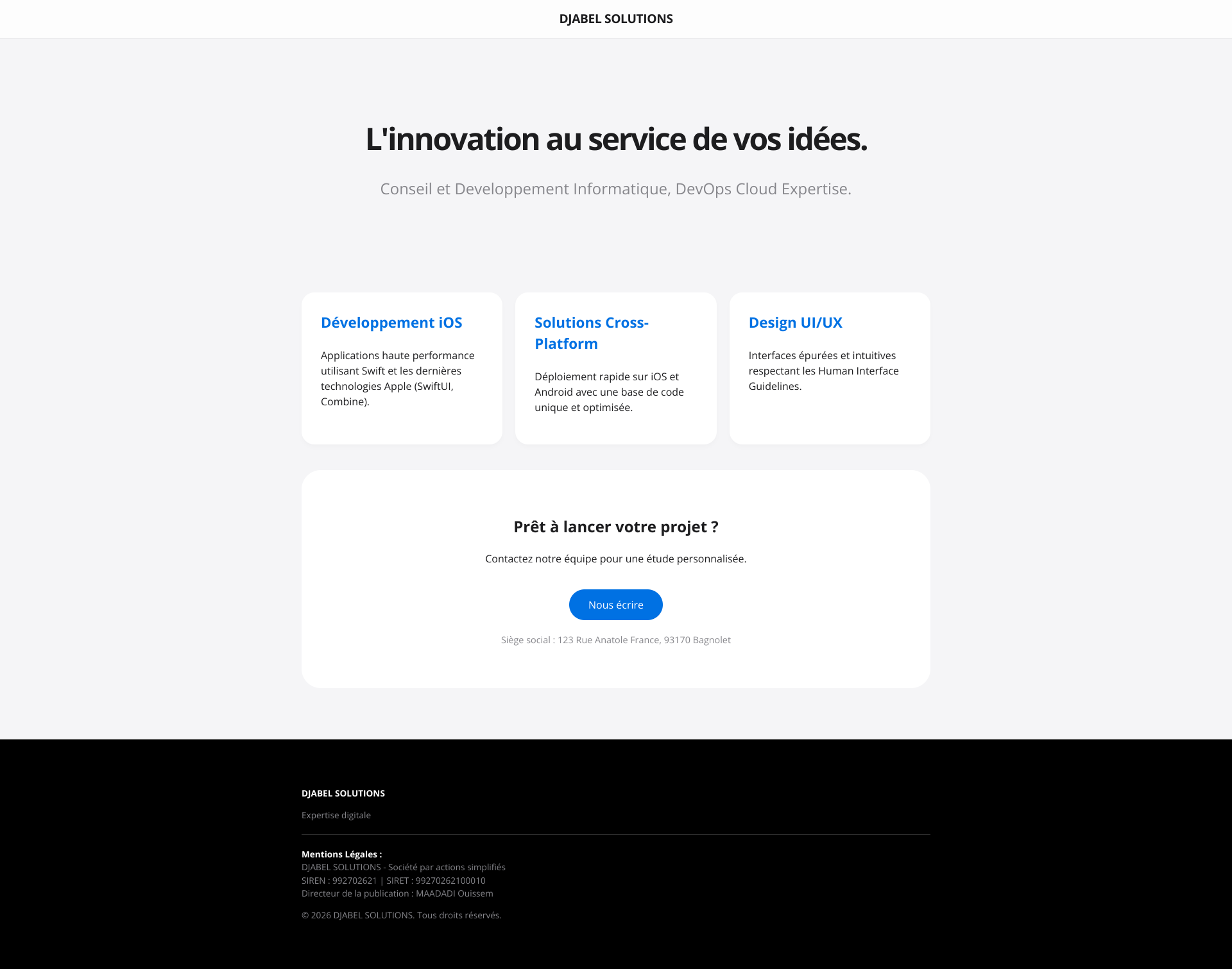 Aperçu du site