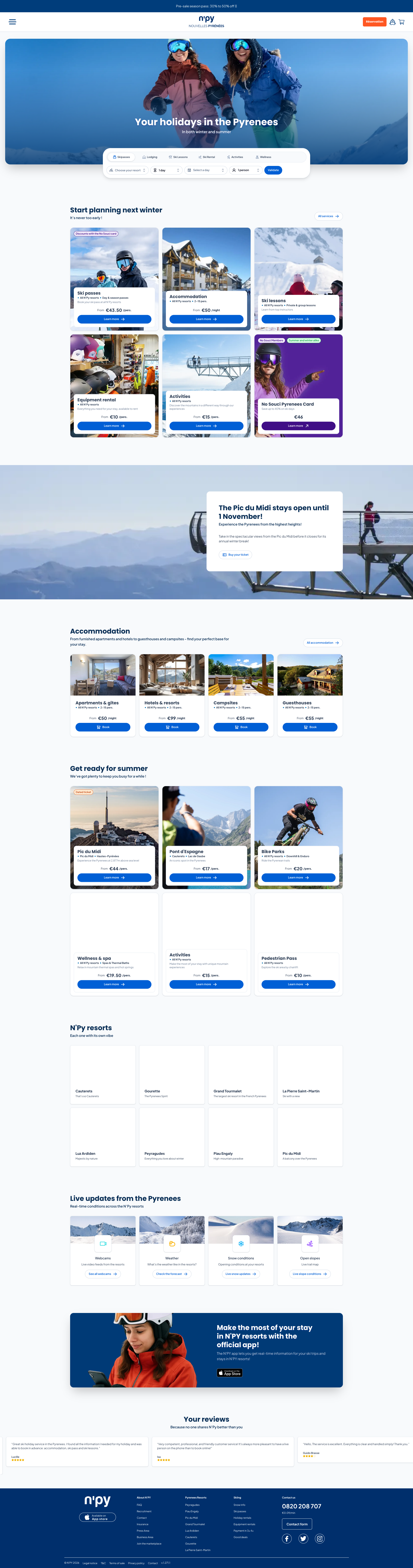Aperçu du site