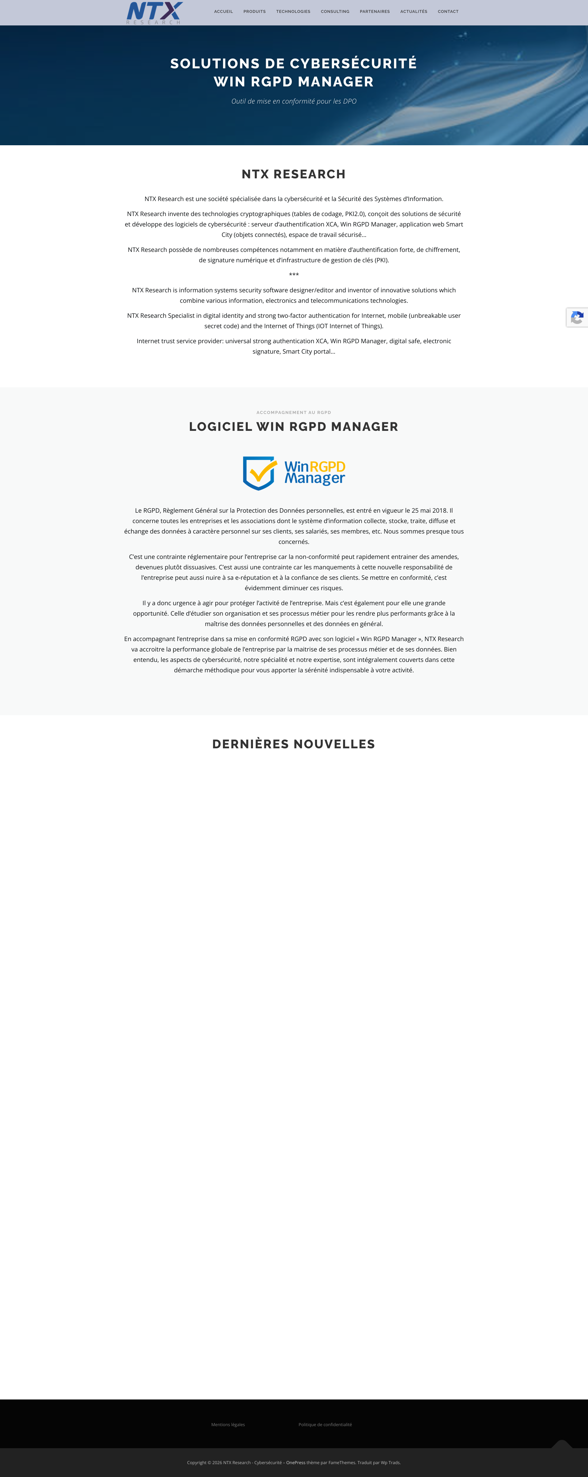 Aperçu du site