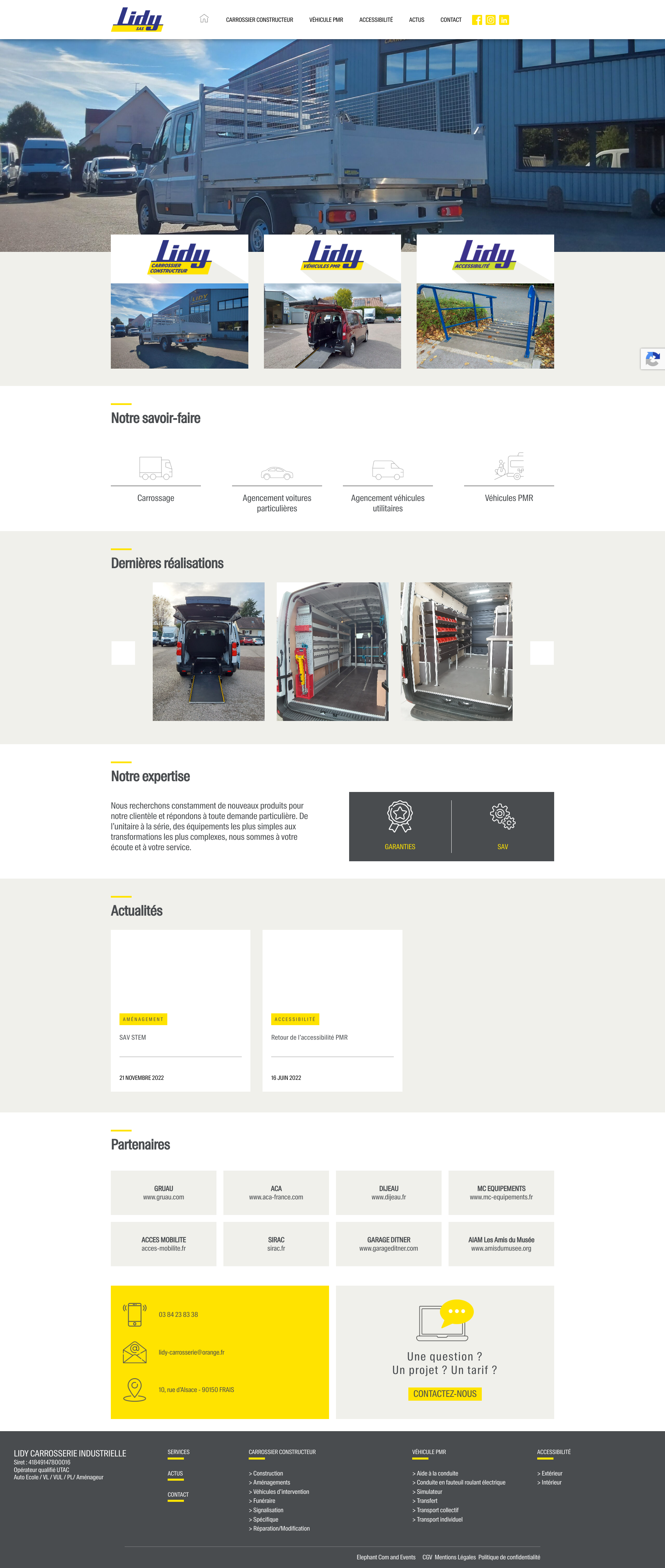 Aperçu du site