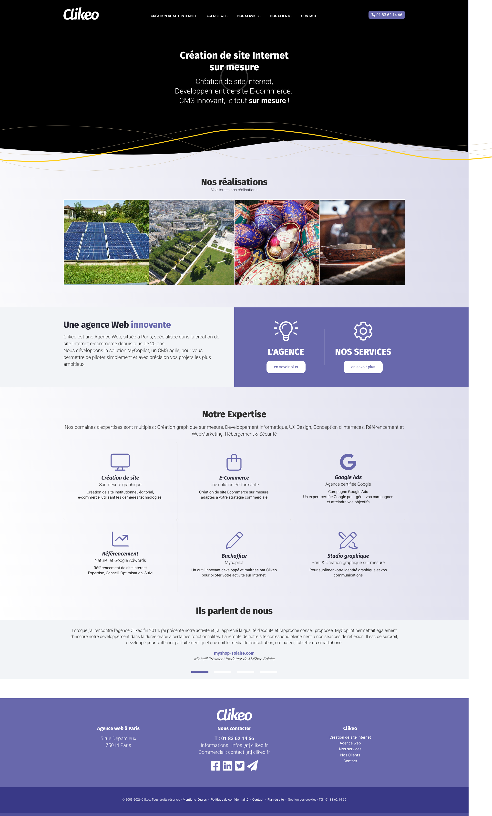 Aperçu du site