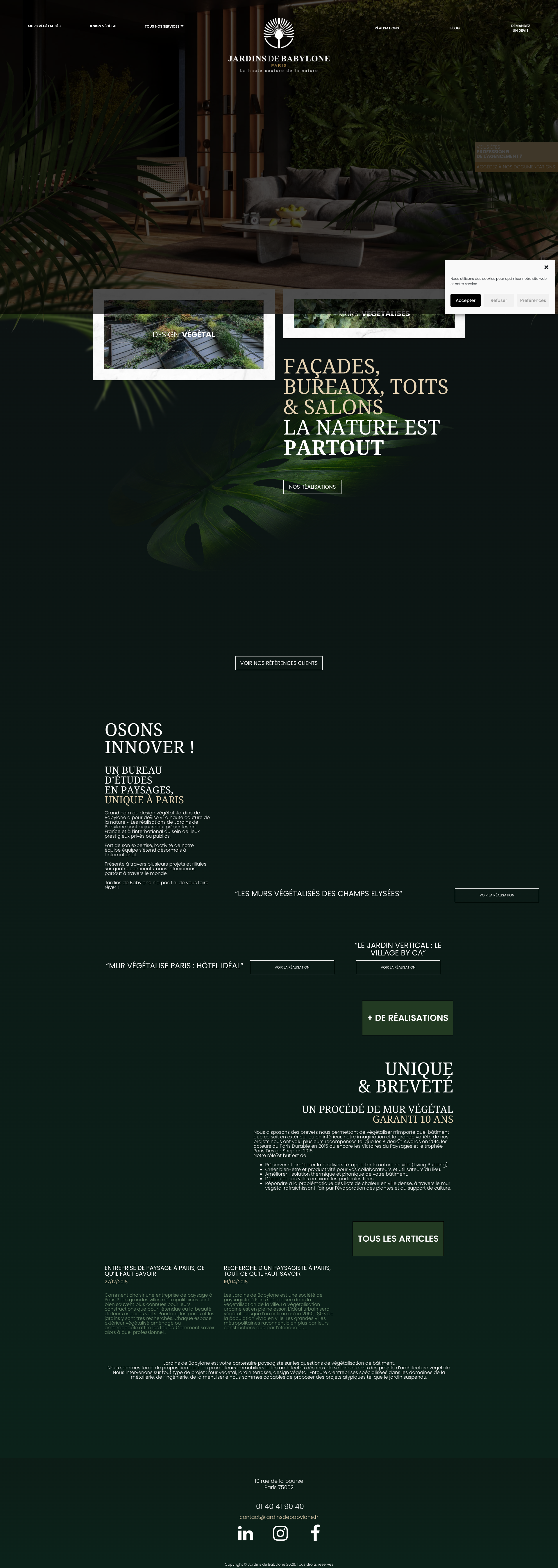 Aperçu du site