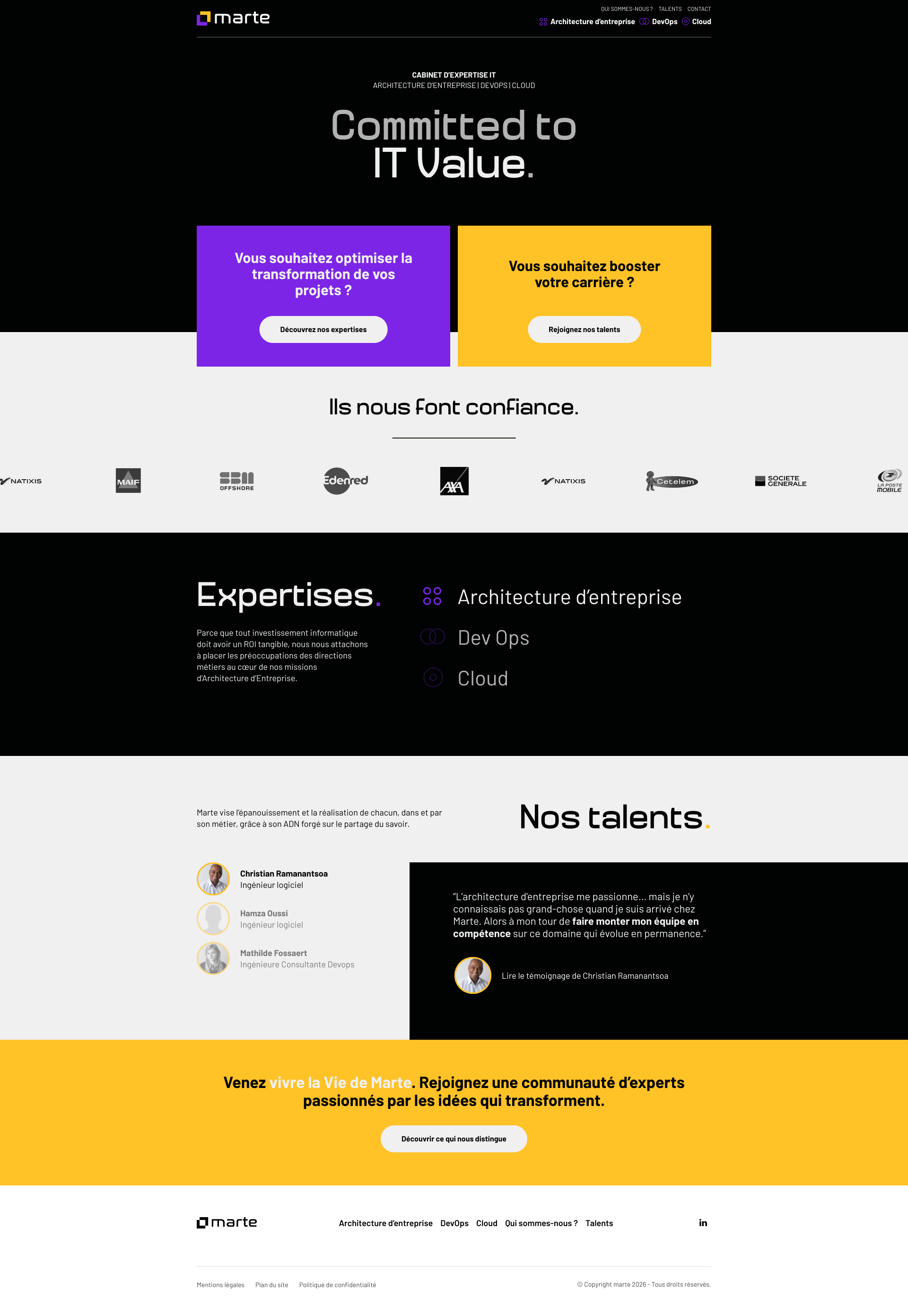 Aperçu du site