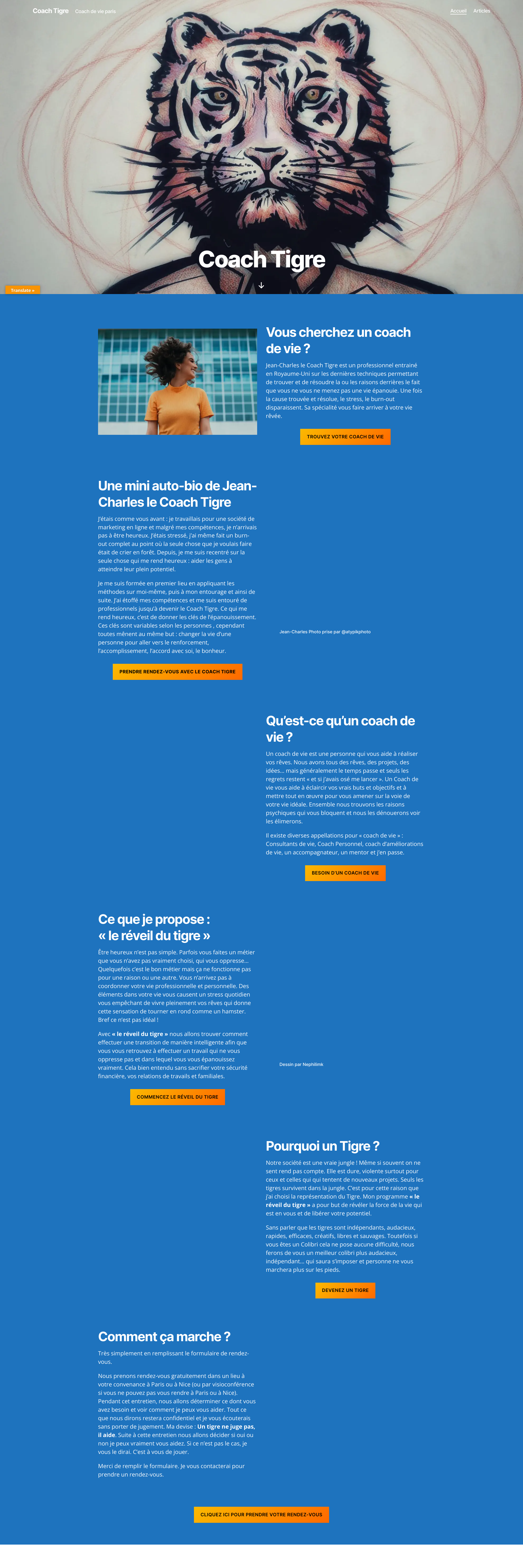 Aperçu du site