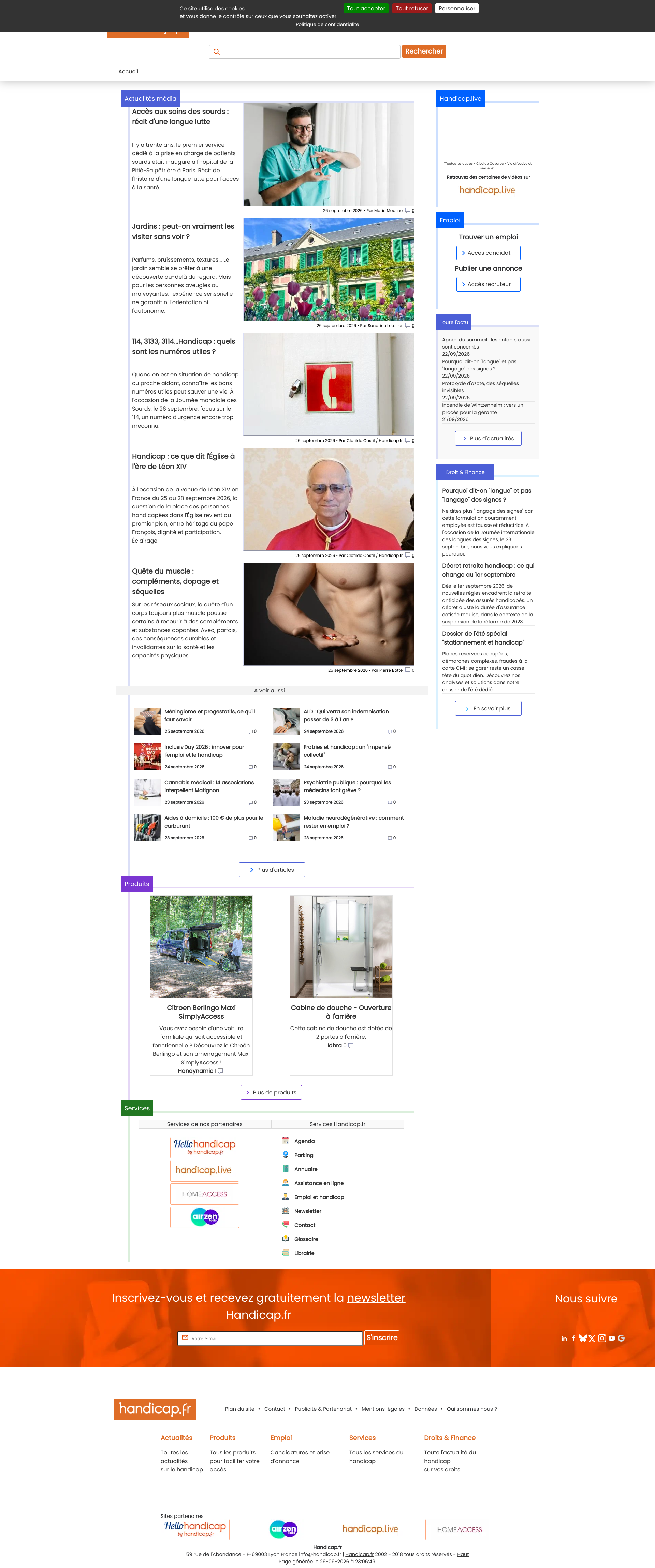 Aperçu du site