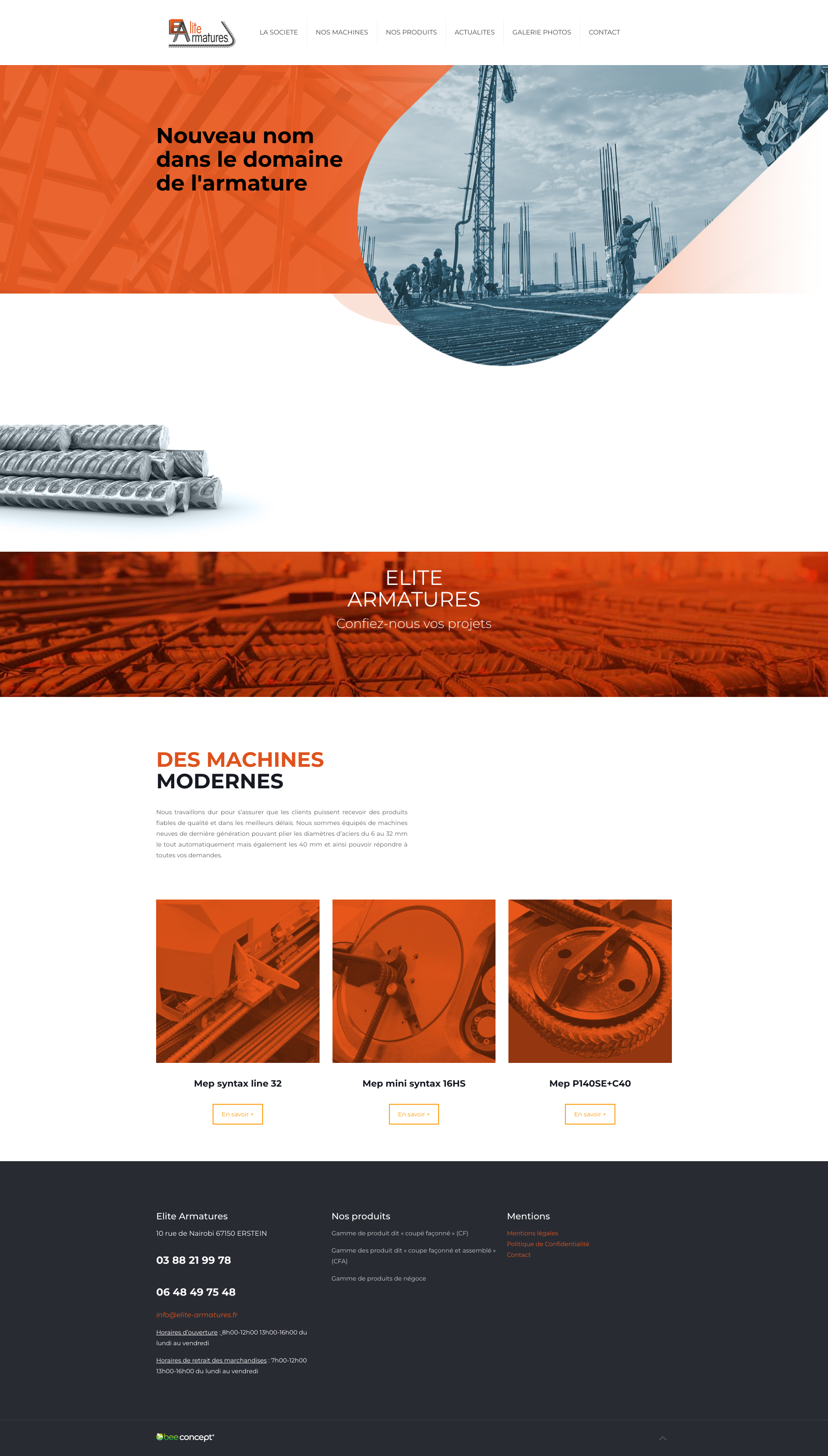 Aperçu du site