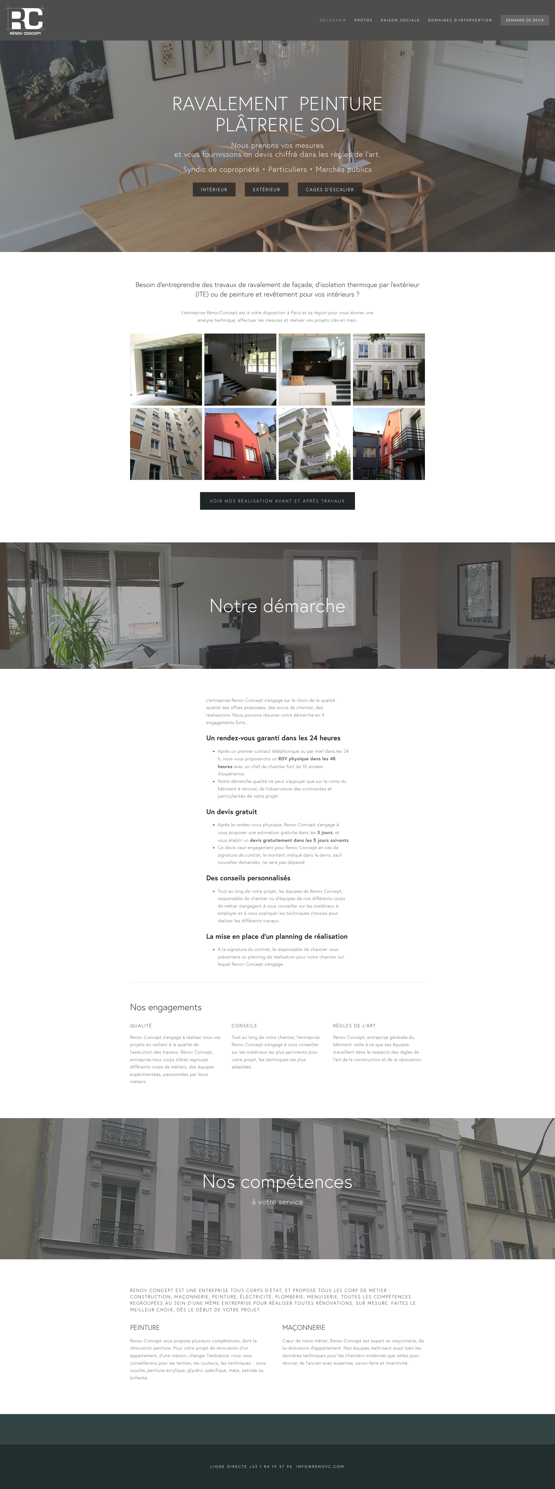 Aperçu du site