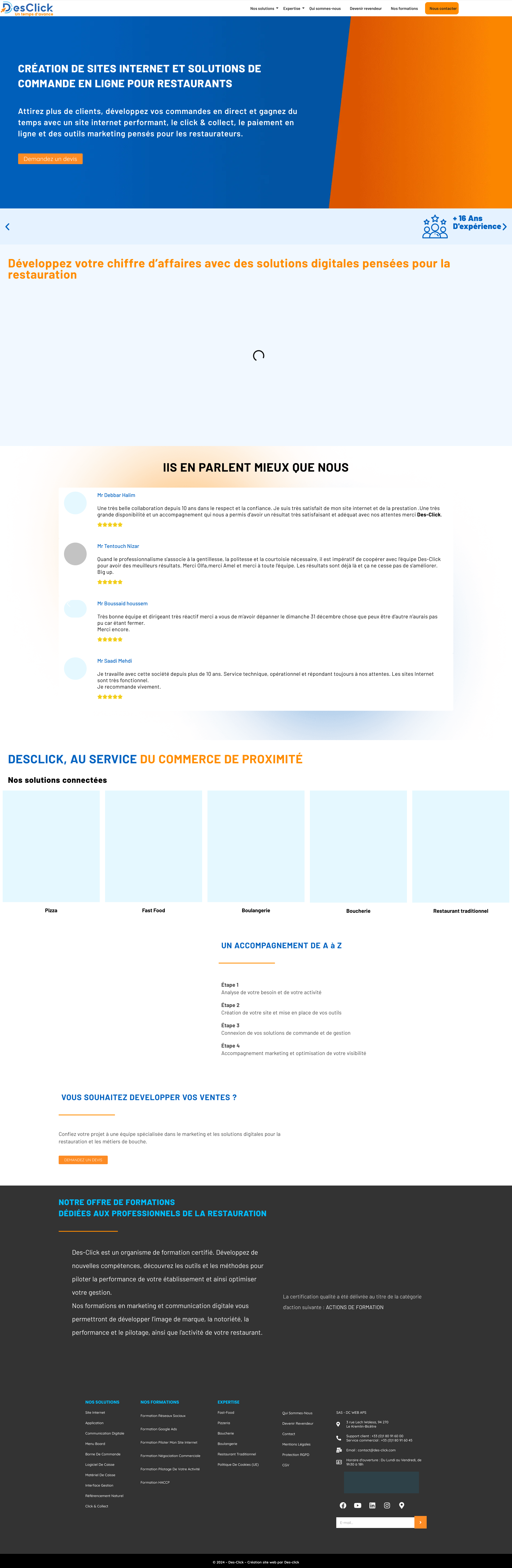 Aperçu du site