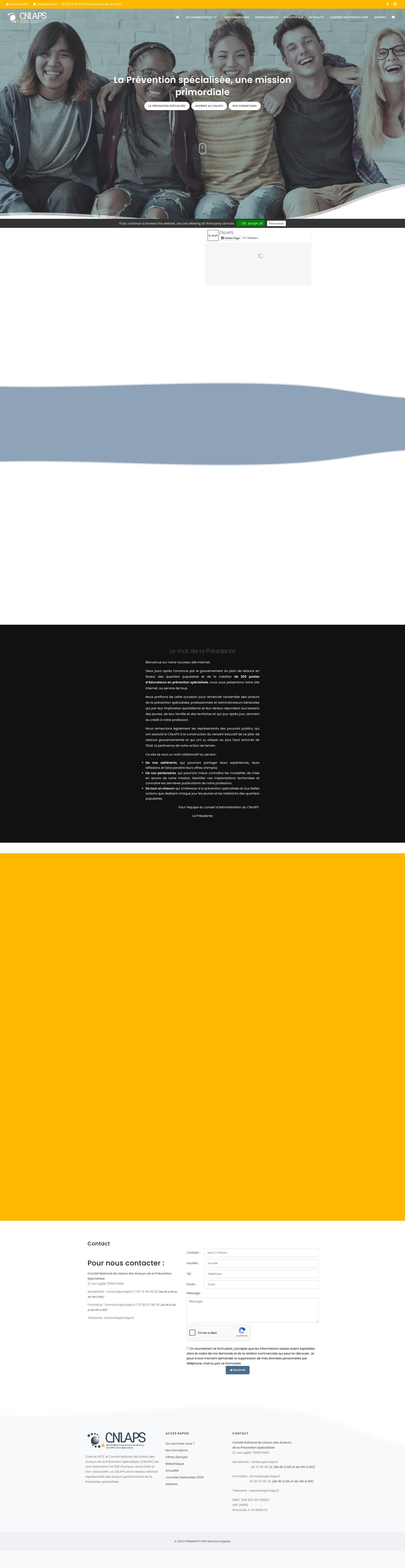 Aperçu du site