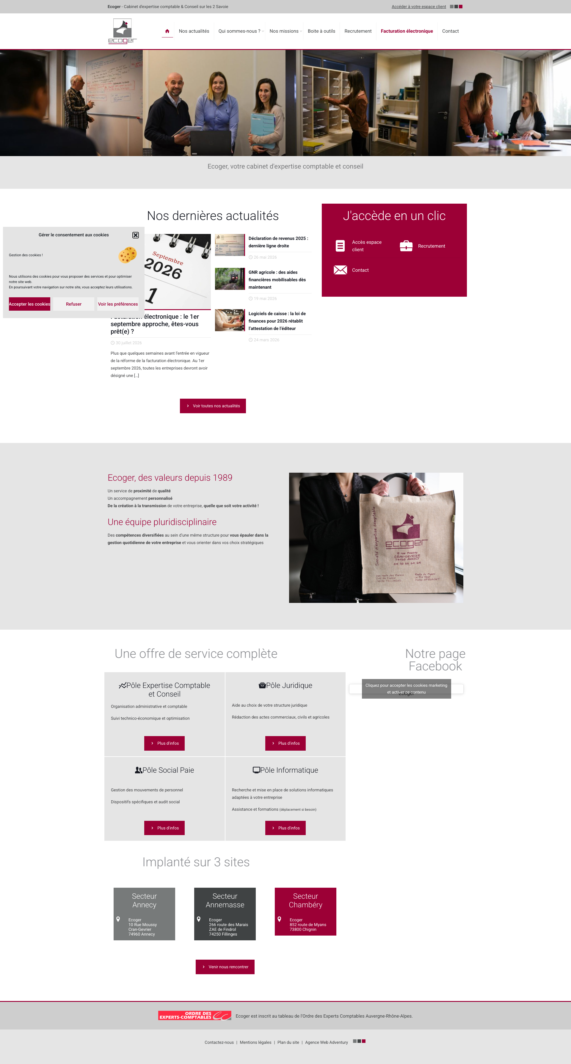 Aperçu du site