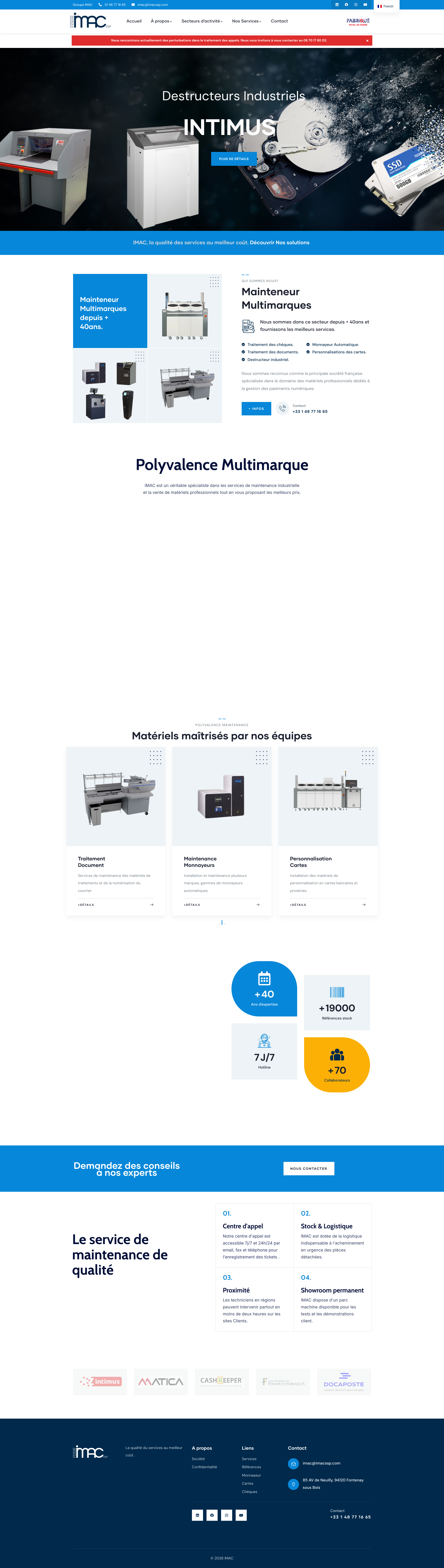 Aperçu du site