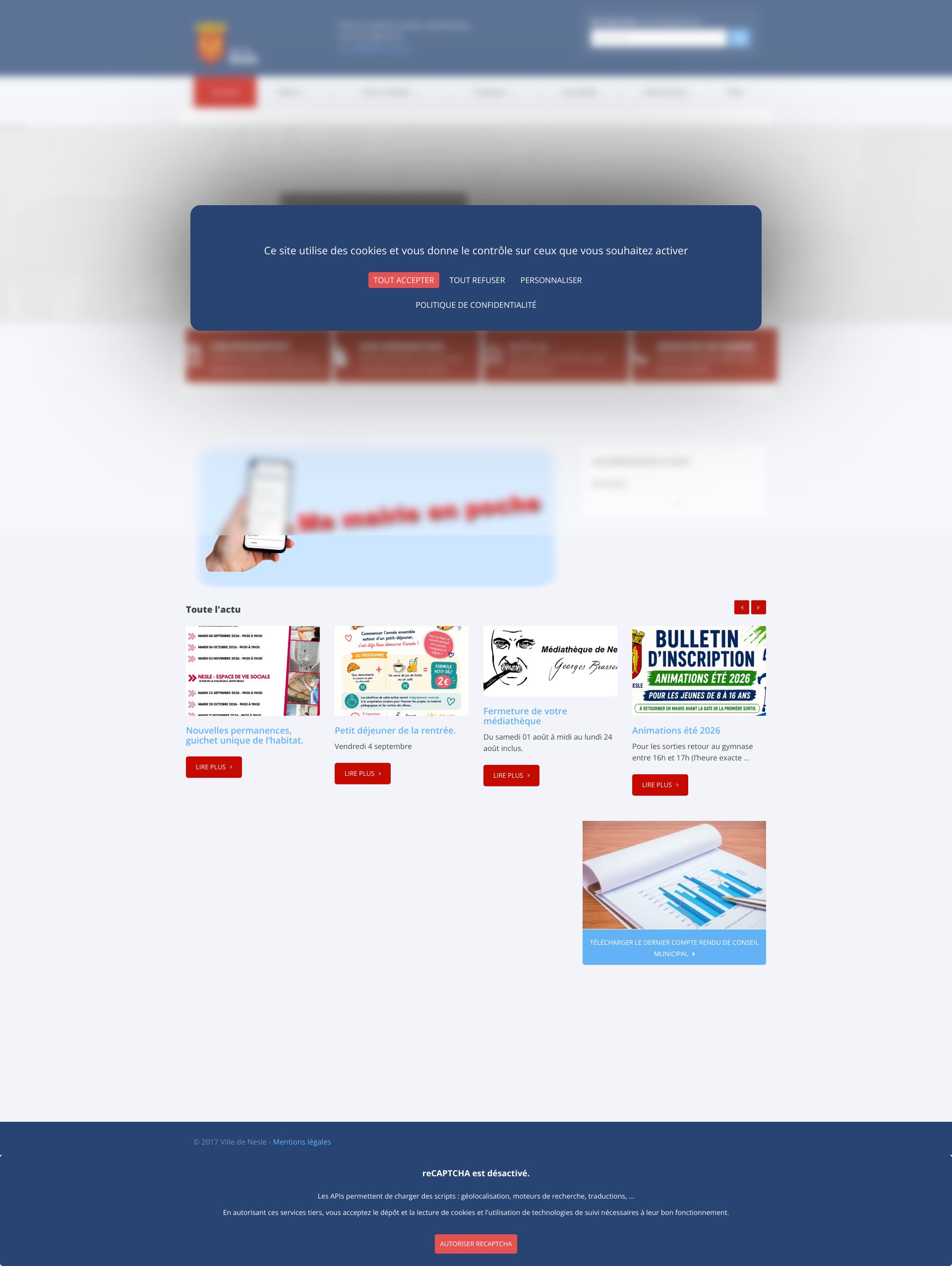 Aperçu du site