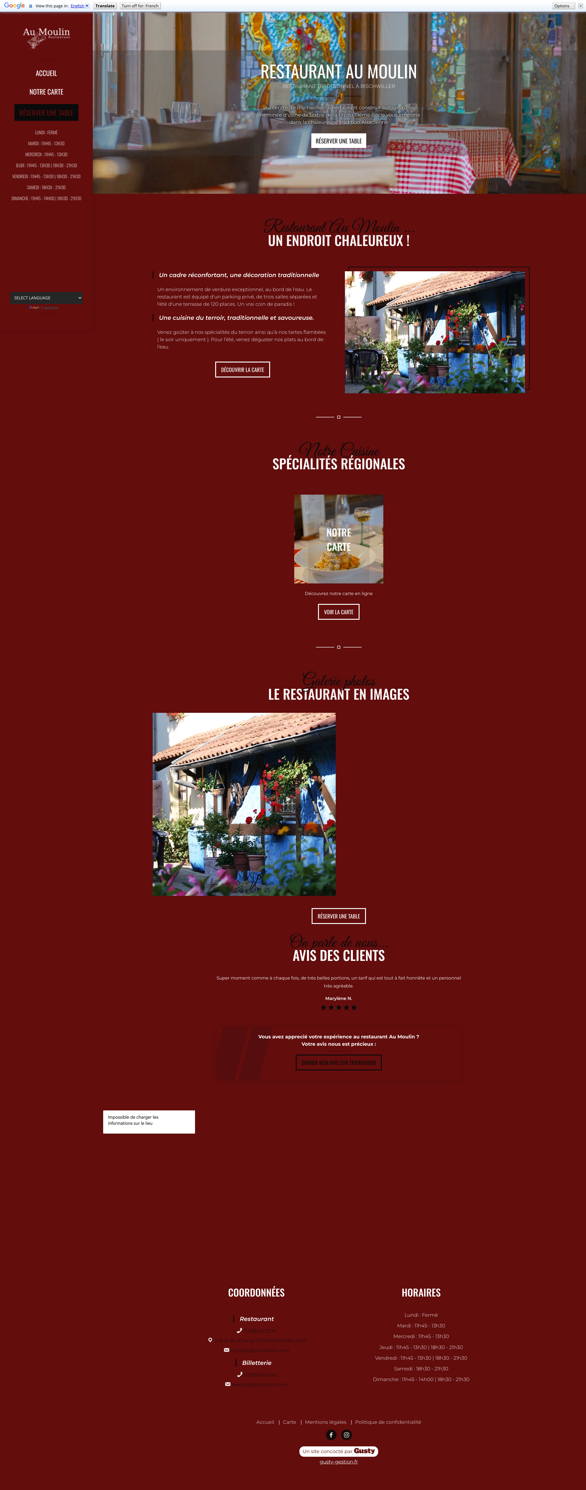 Aperçu du site