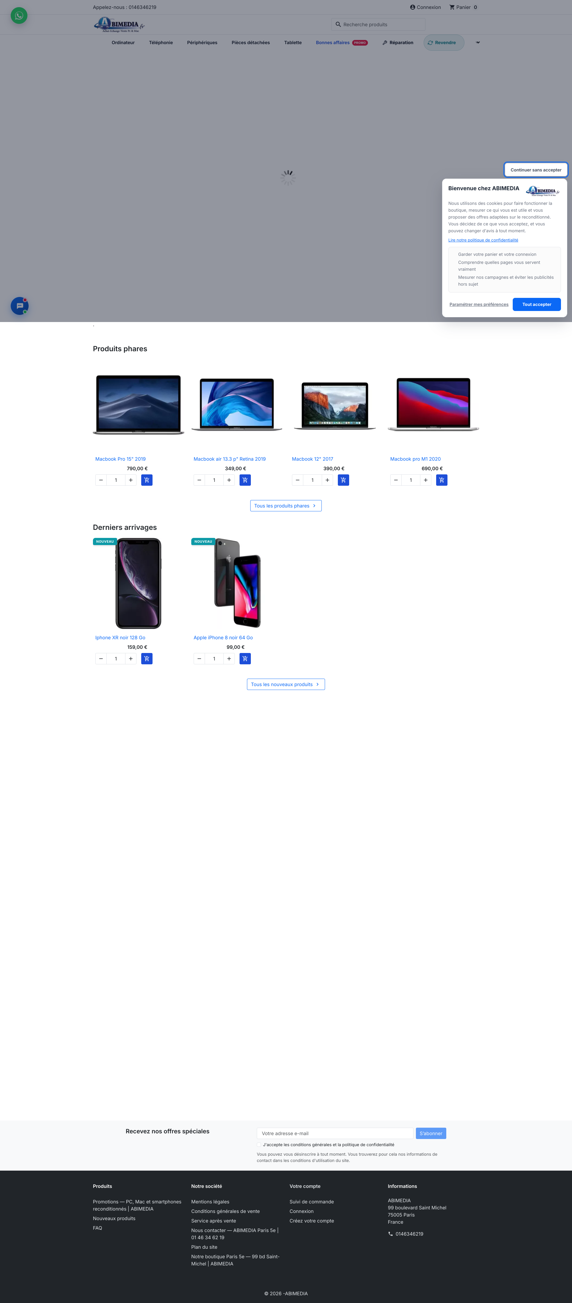 Aperçu du site