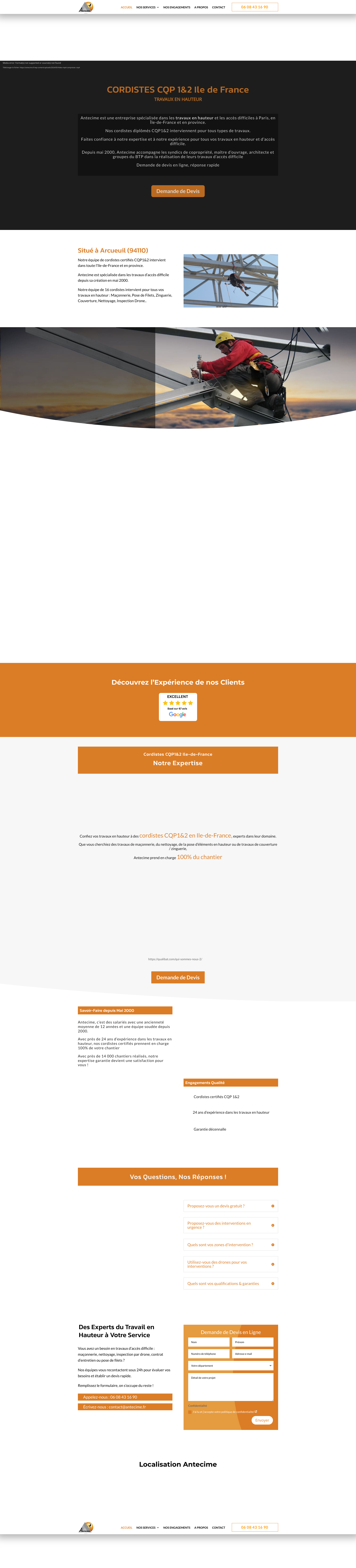 Aperçu du site