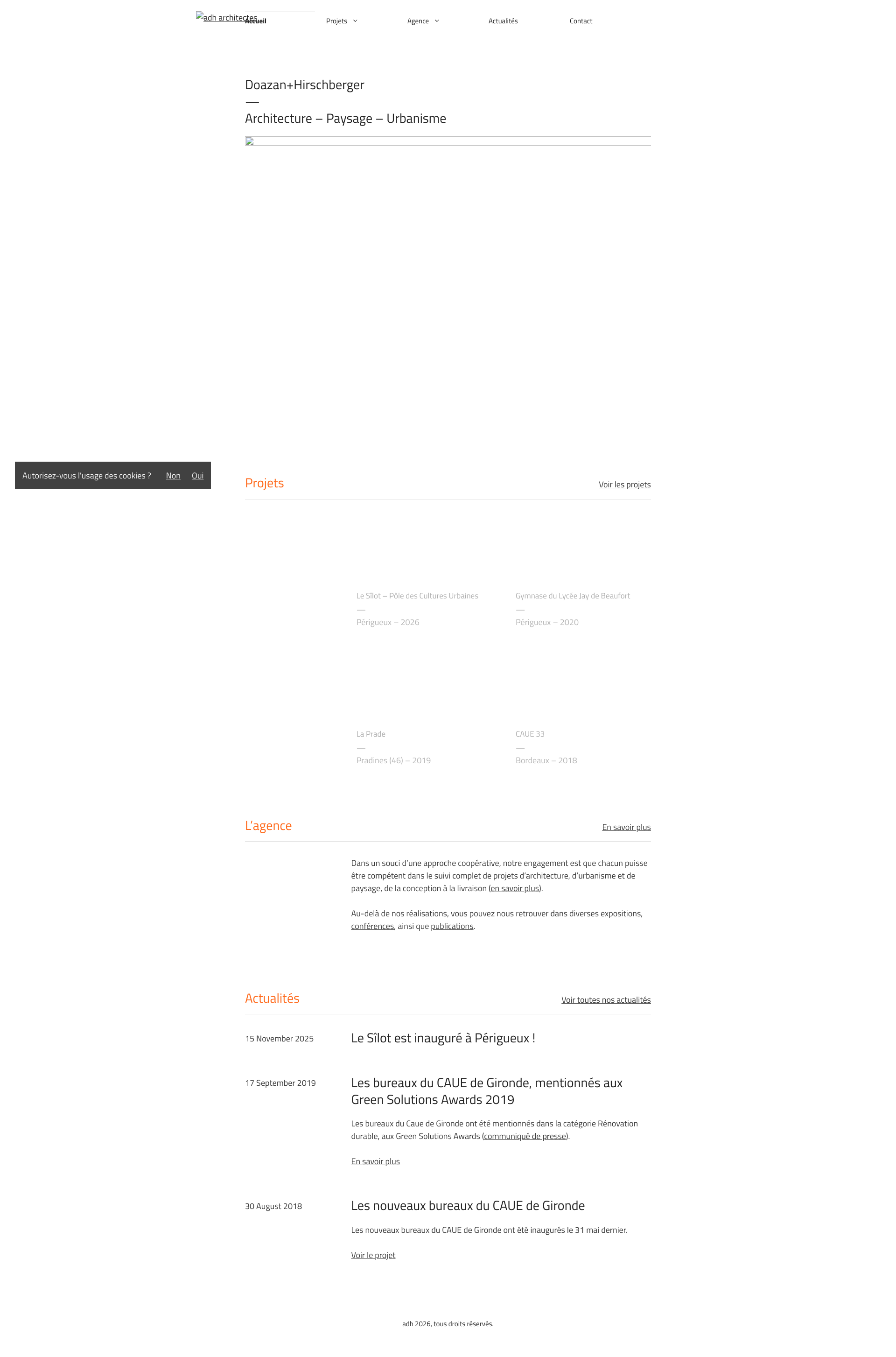 Aperçu du site