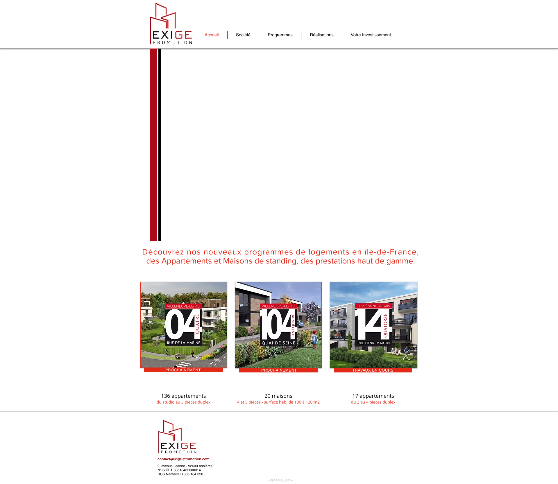 Aperçu du site