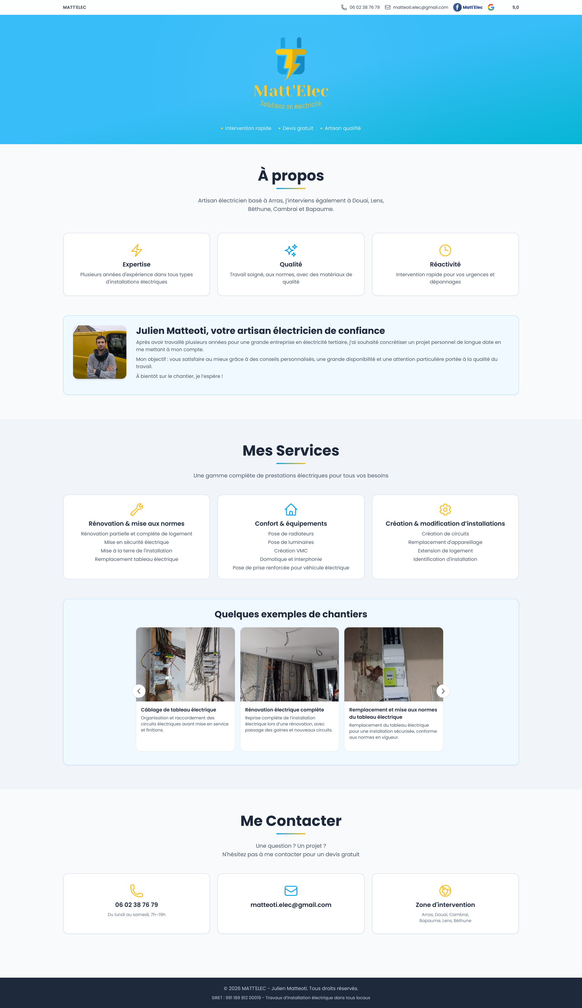 Aperçu du site