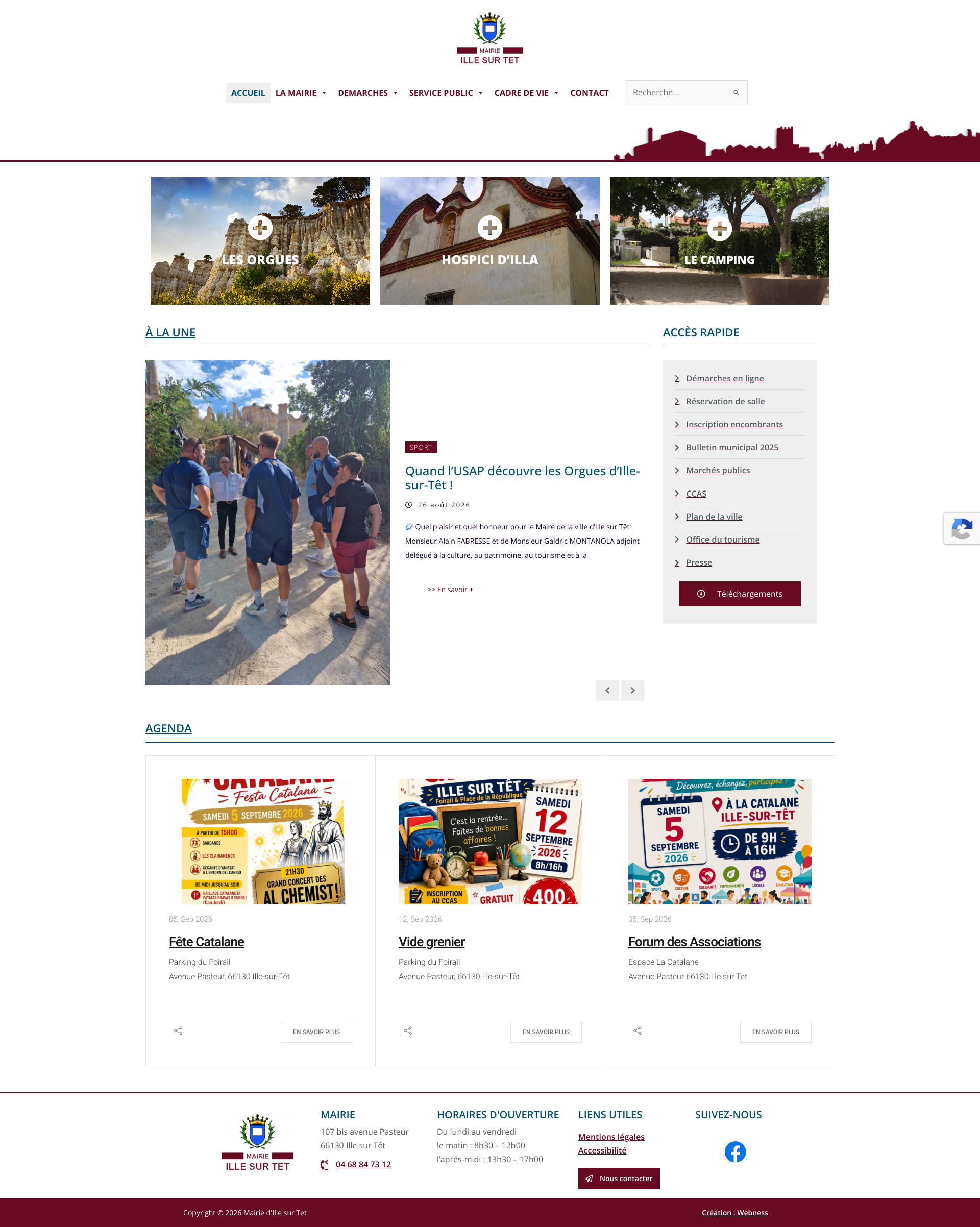 Aperçu du site