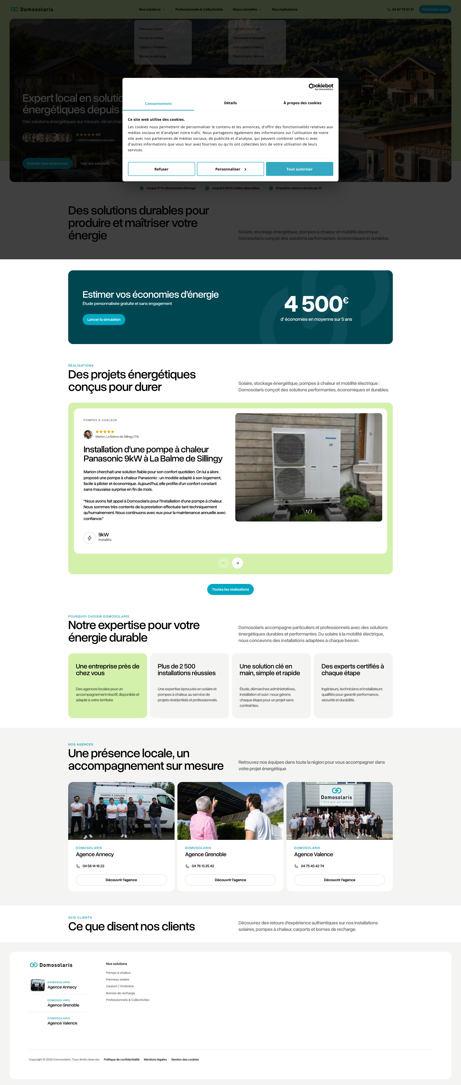 Aperçu du site