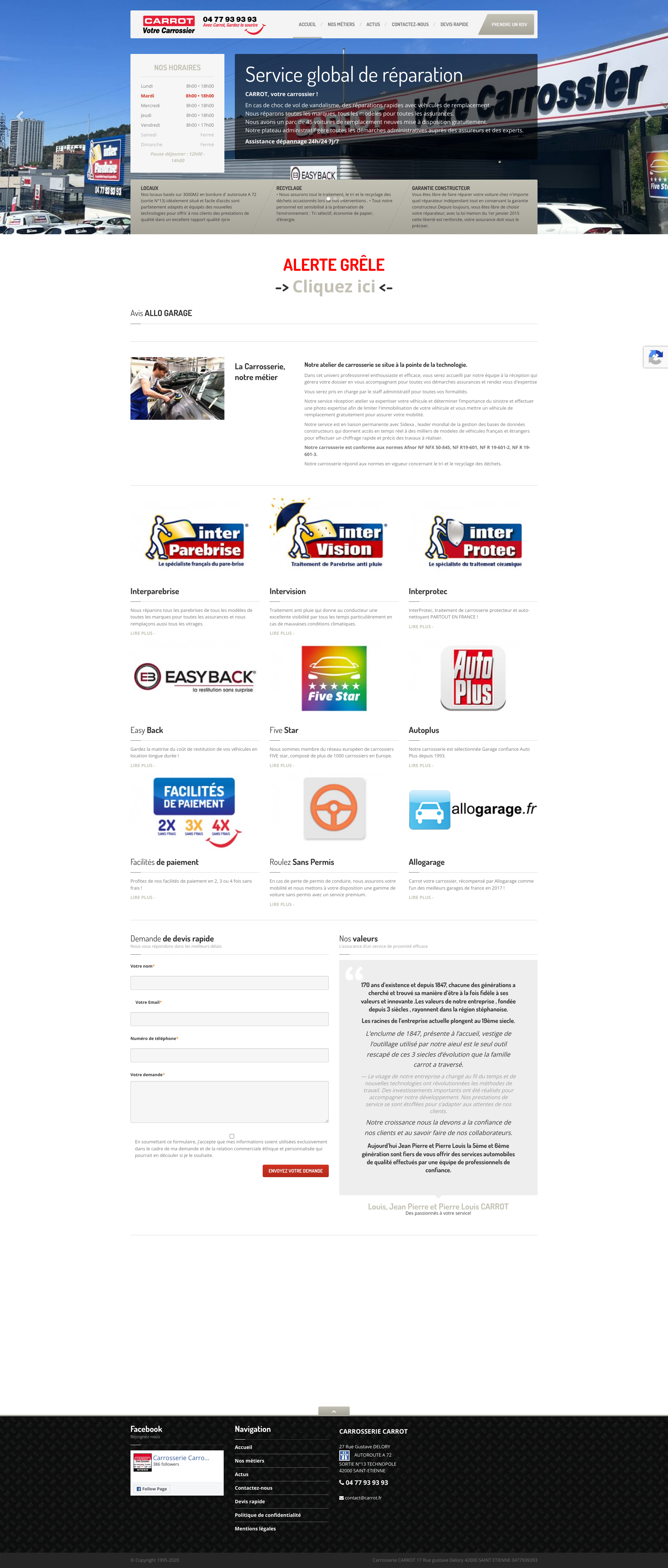 Aperçu du site