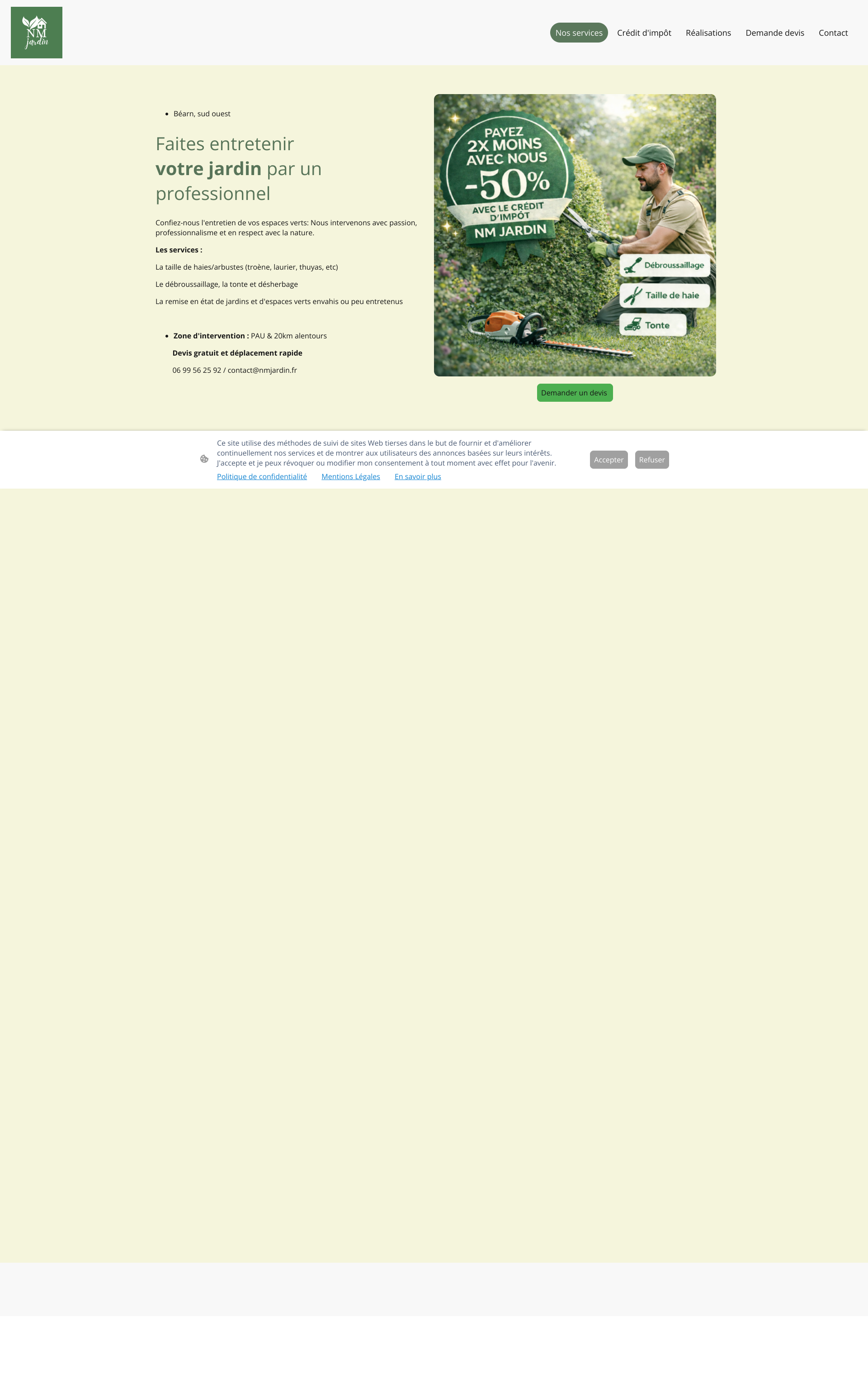 Aperçu du site