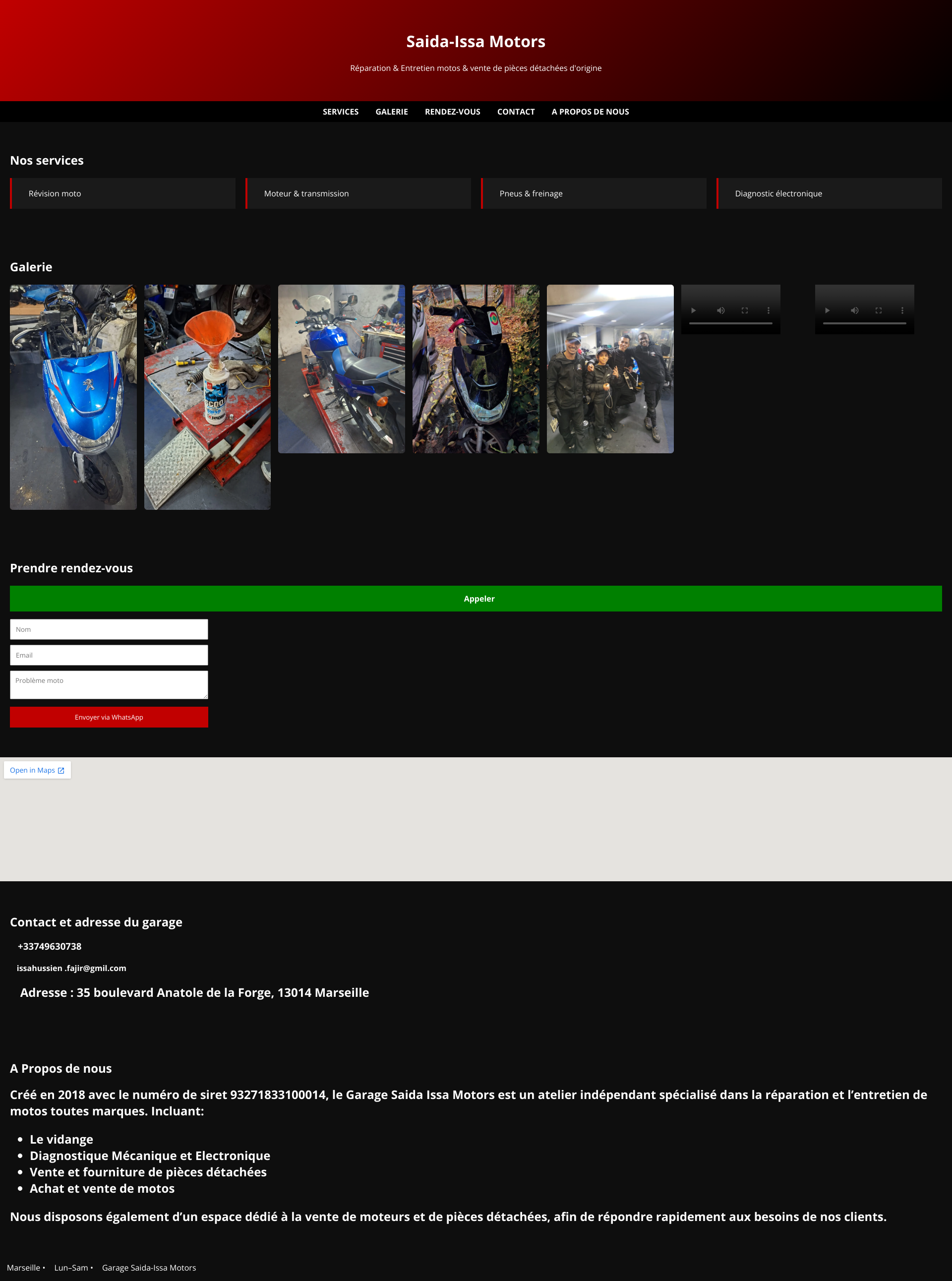 Aperçu du site