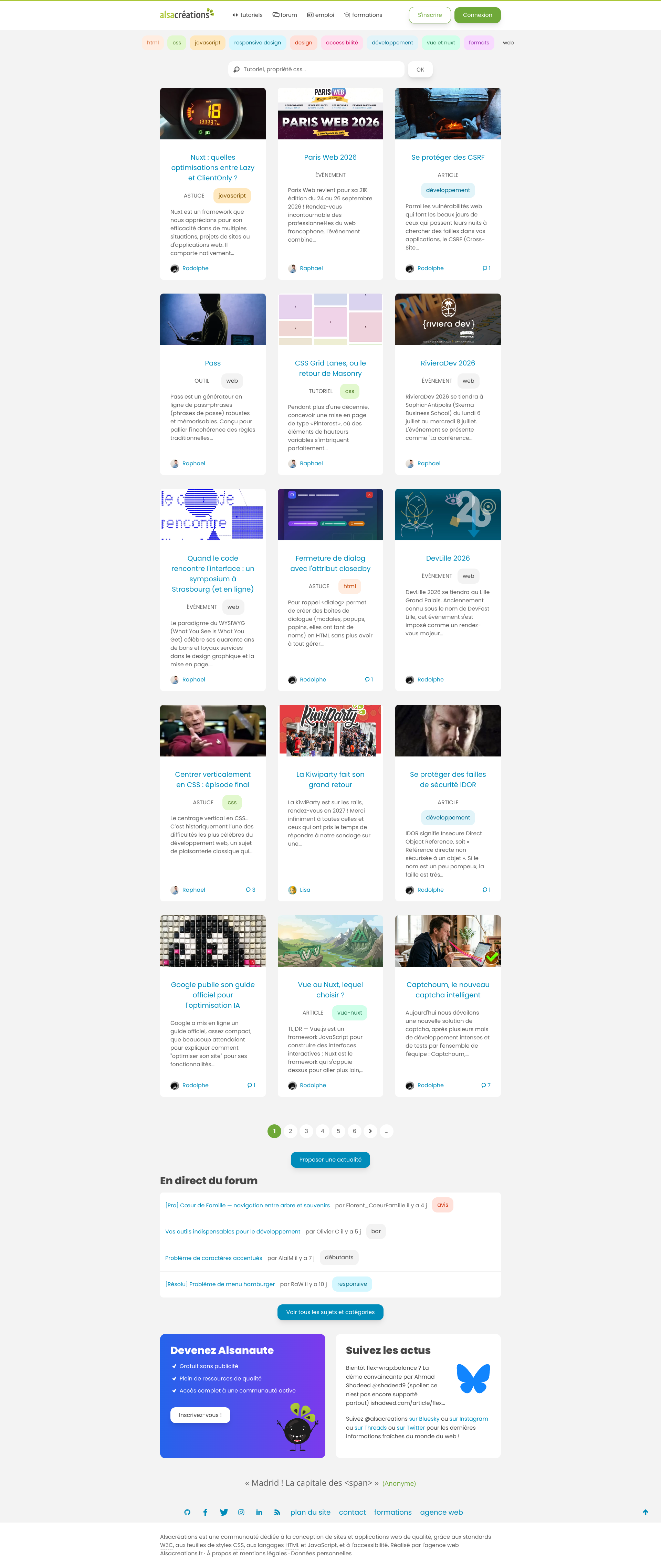 Aperçu du site