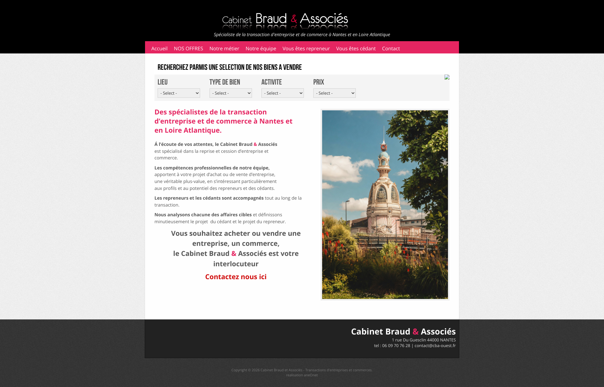 Aperçu du site