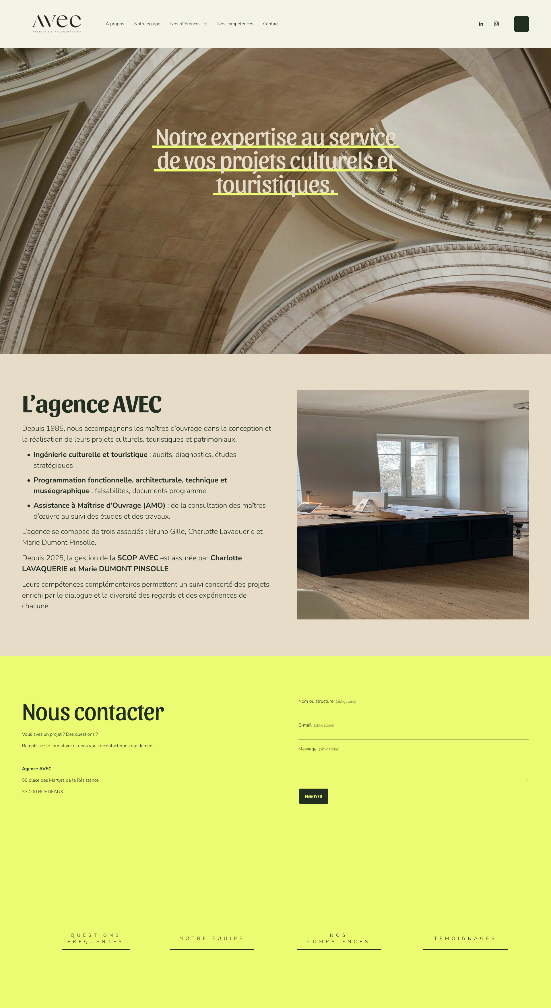 Aperçu du site
