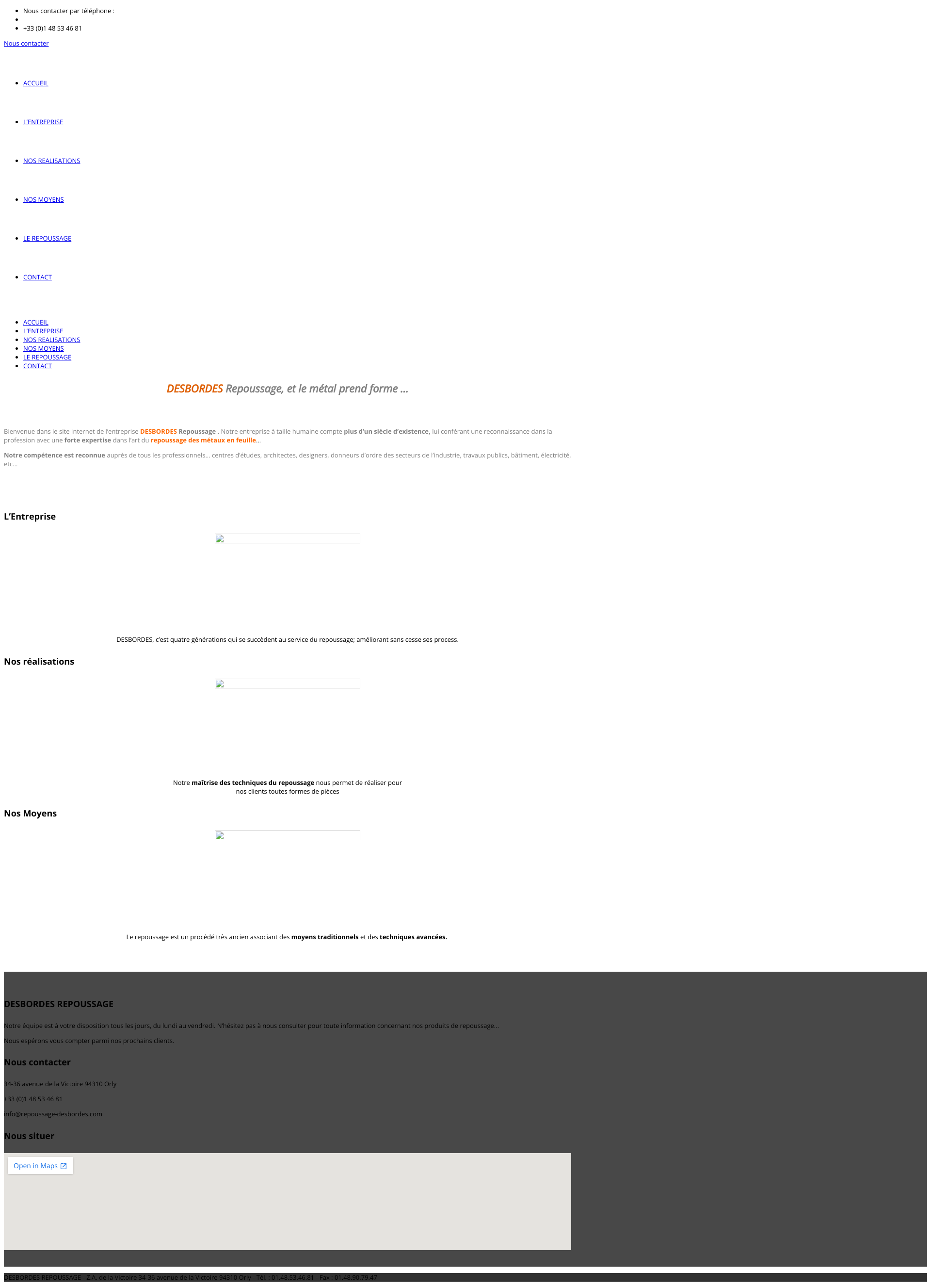 Aperçu du site