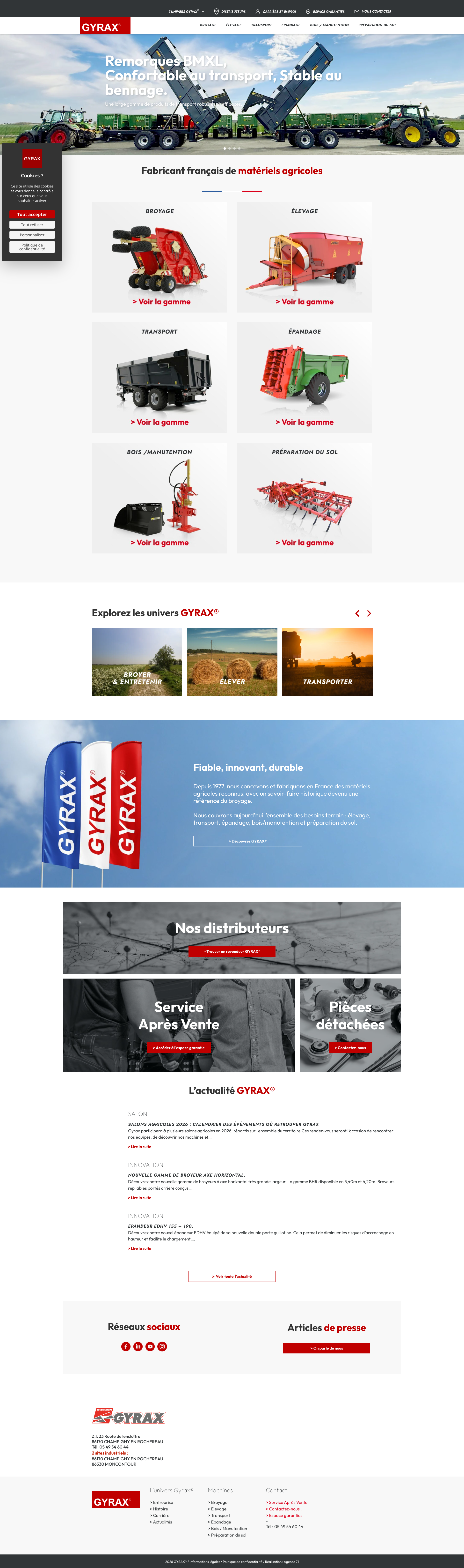 Aperçu du site