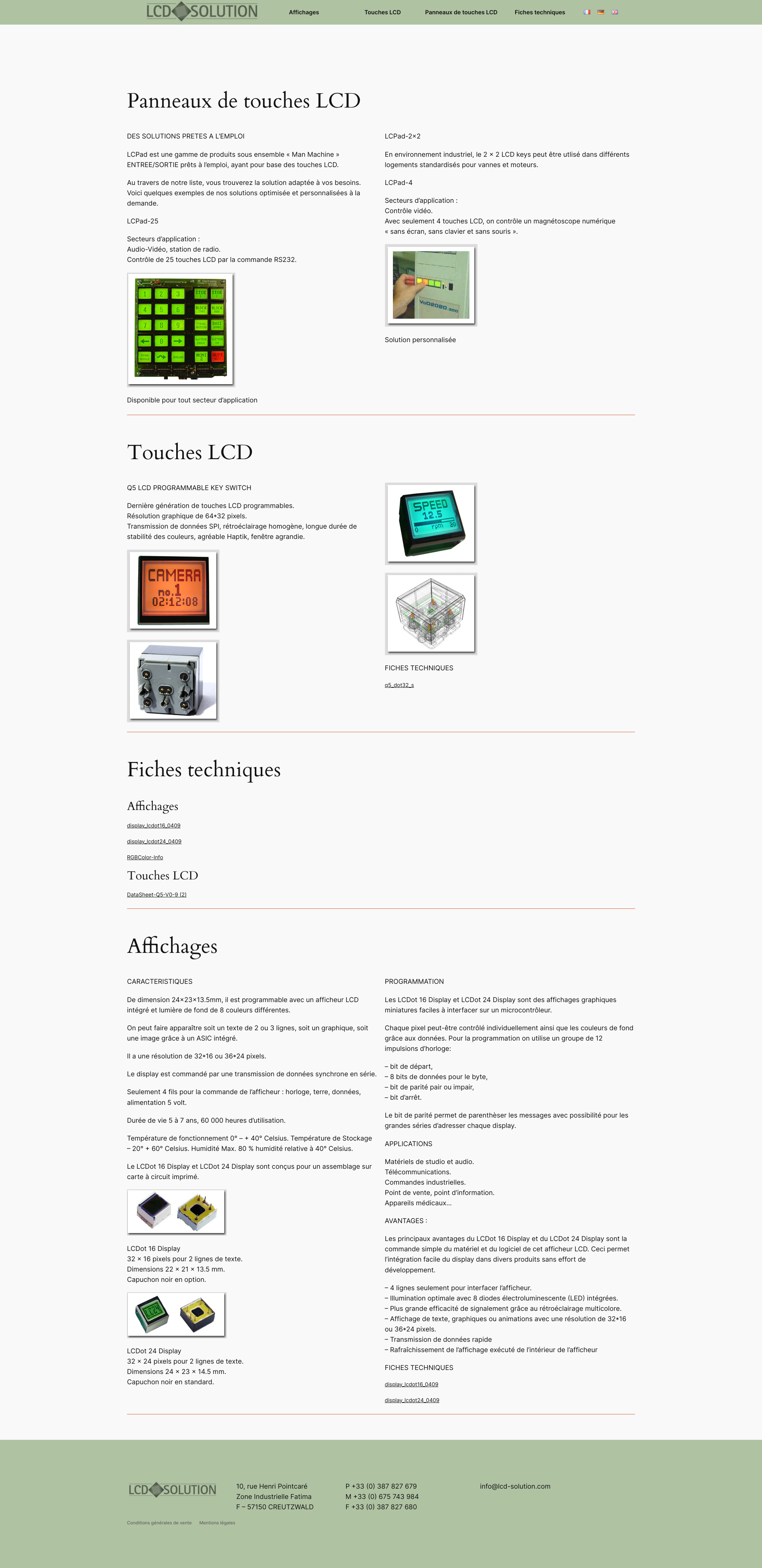 Aperçu du site