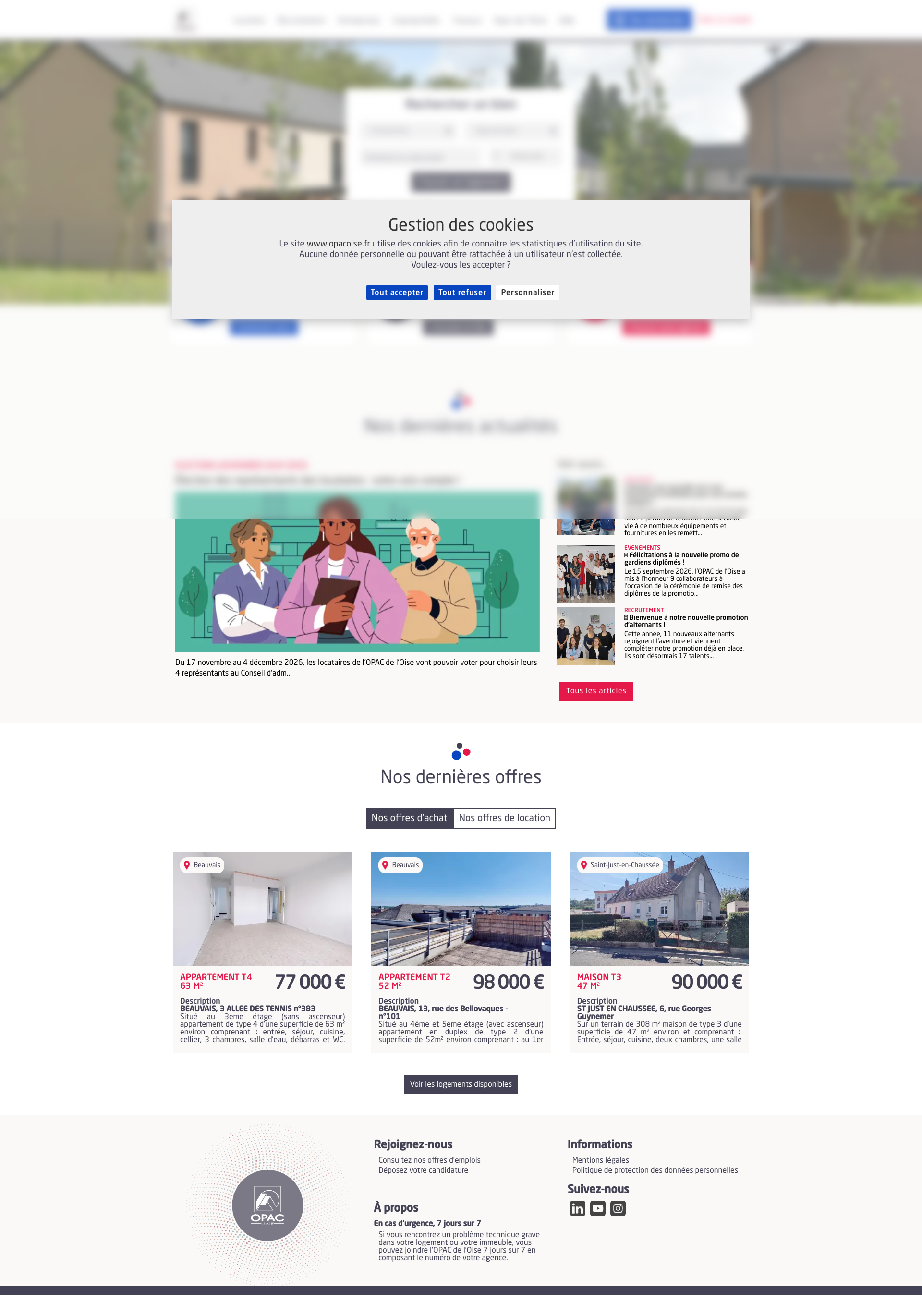 Aperçu du site