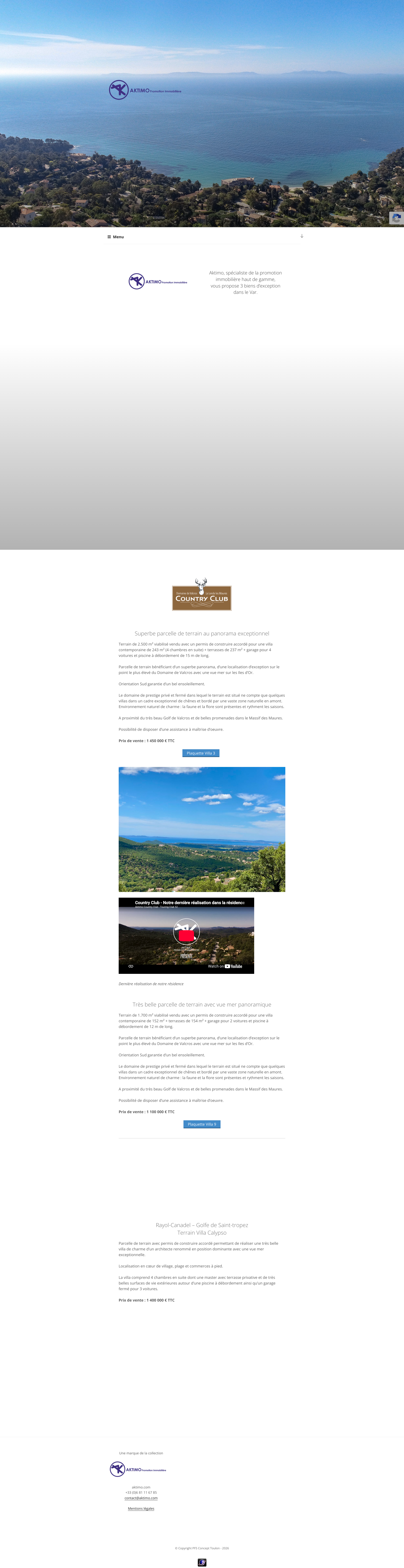 Aperçu du site