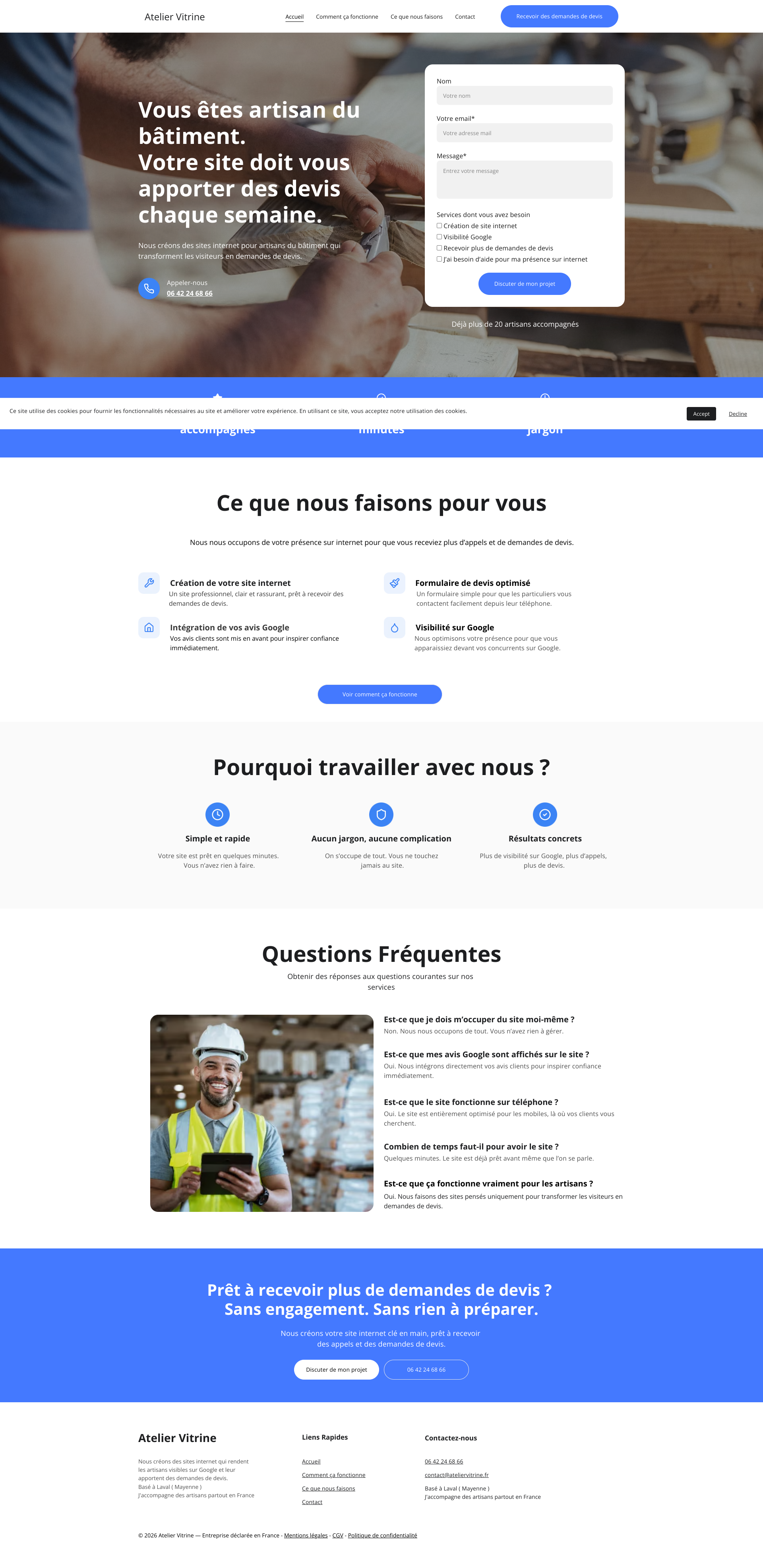 Aperçu du site
