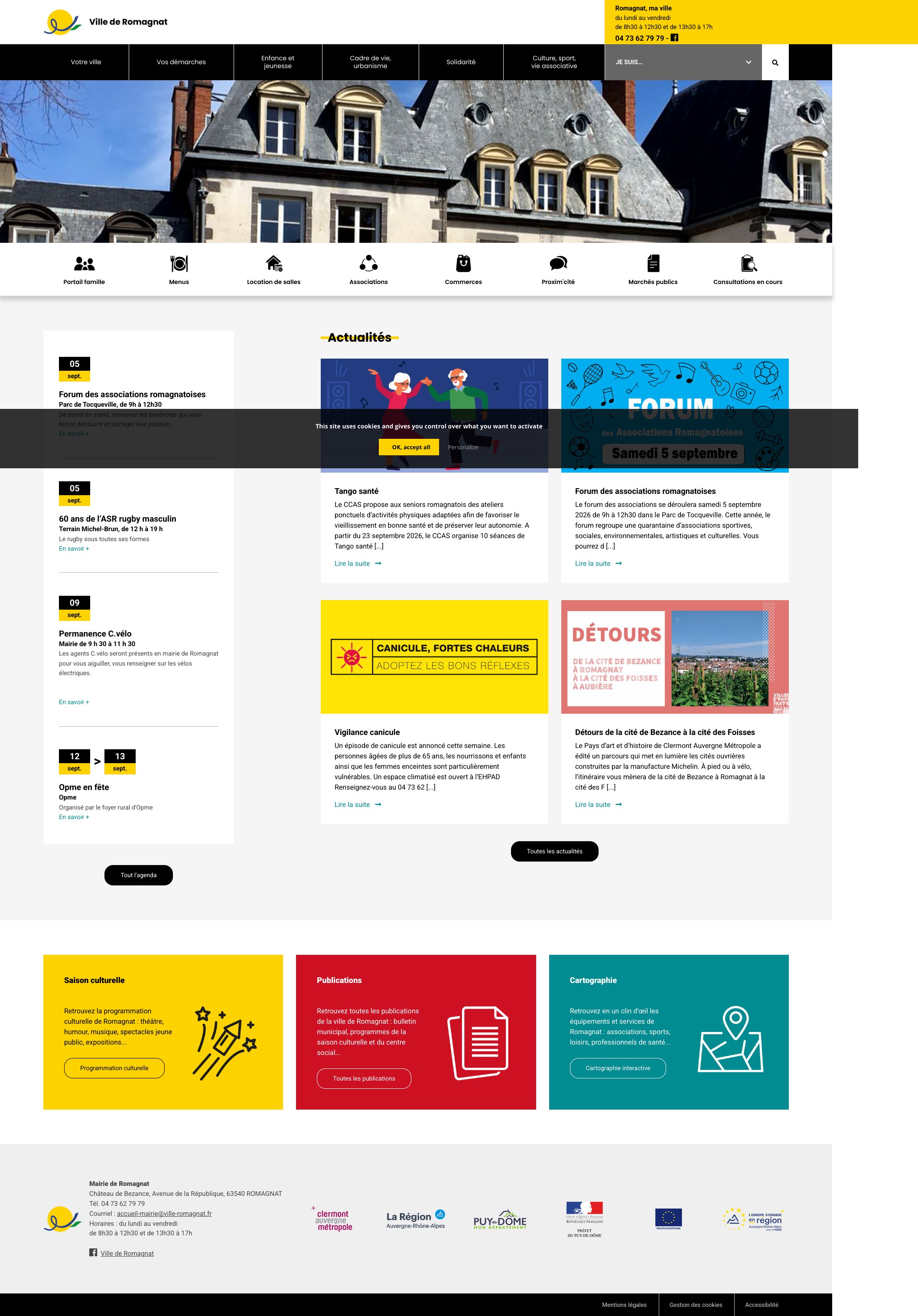 Aperçu du site