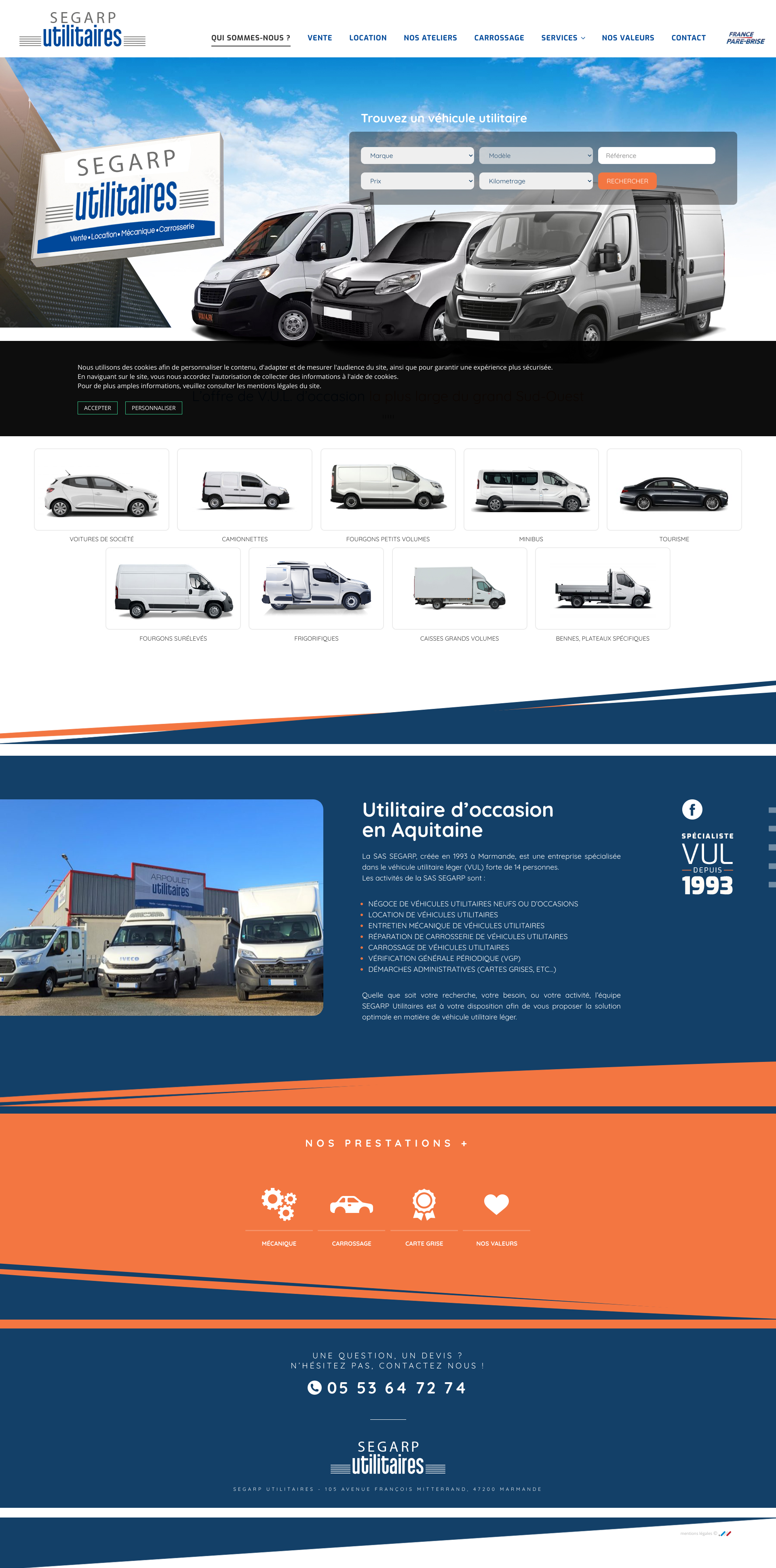 Aperçu du site