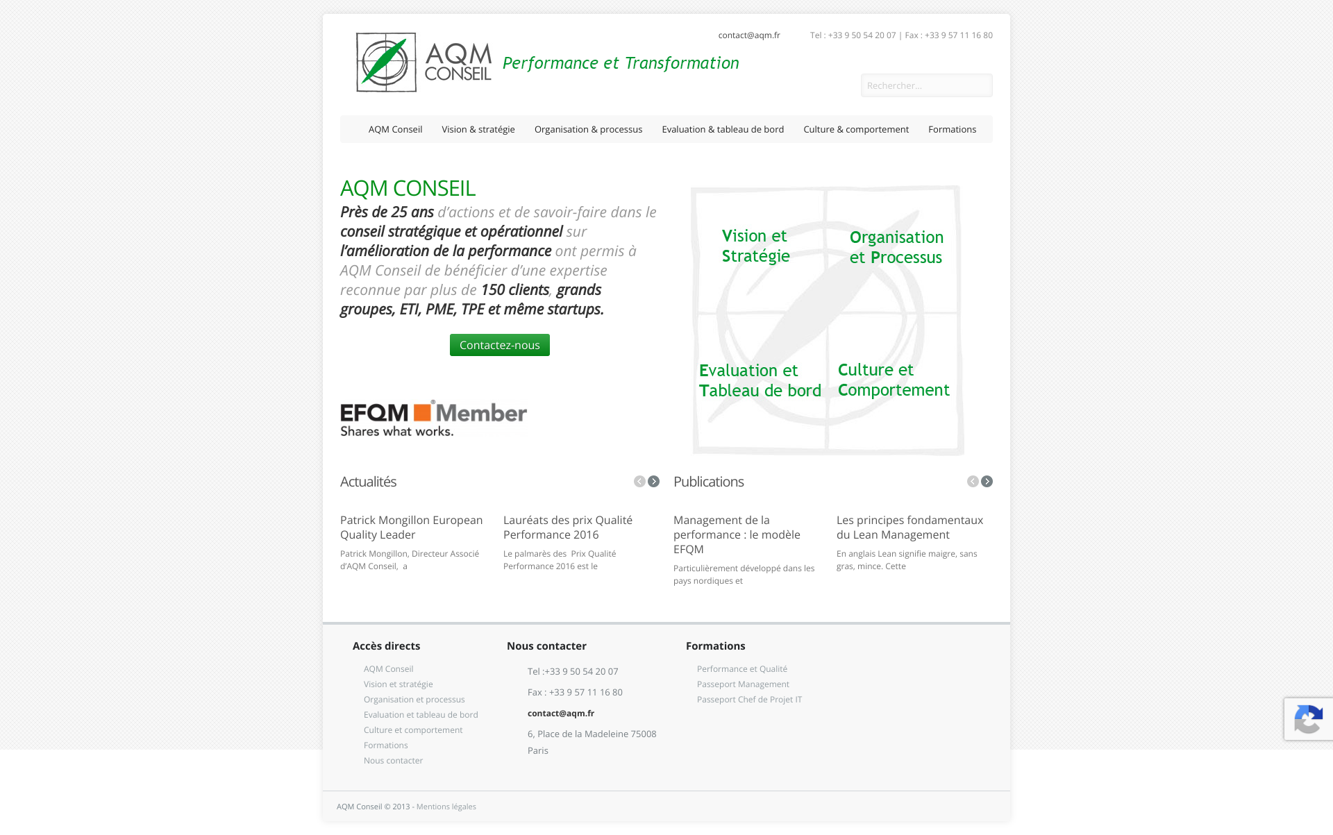 Aperçu du site