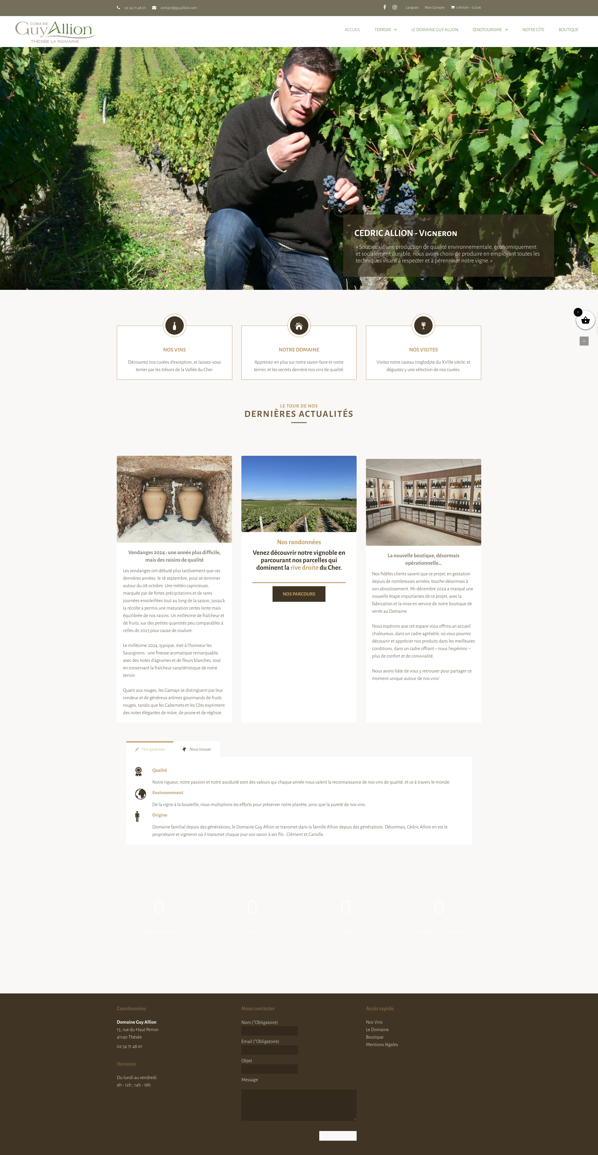 Aperçu du site